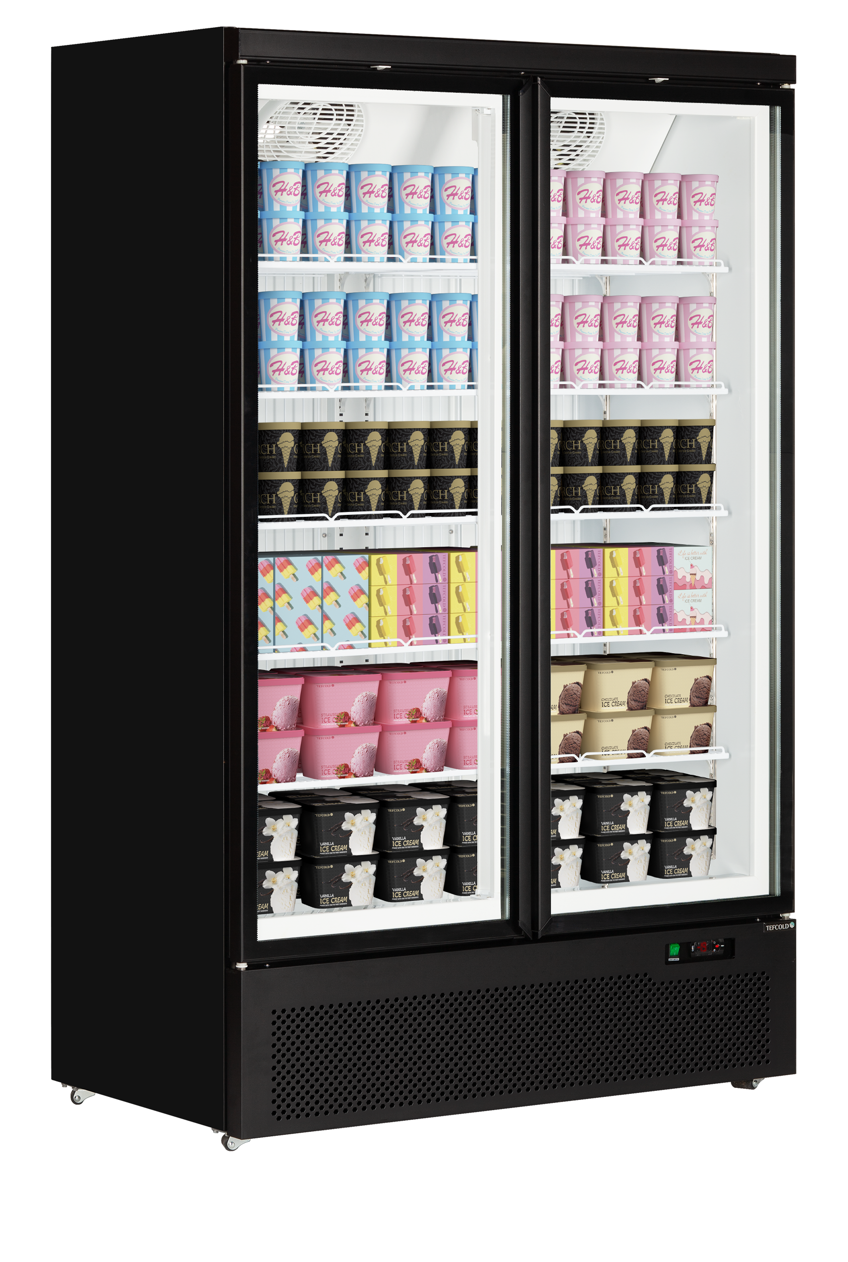 Expositor Congelador Vertical 2 Portas Vidro 702L