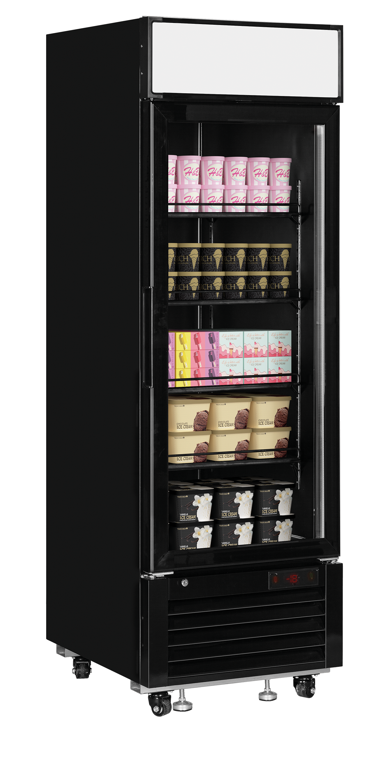 Expositor Congelador Vertical 405L LGF2500B Porta Vidro Aquecida