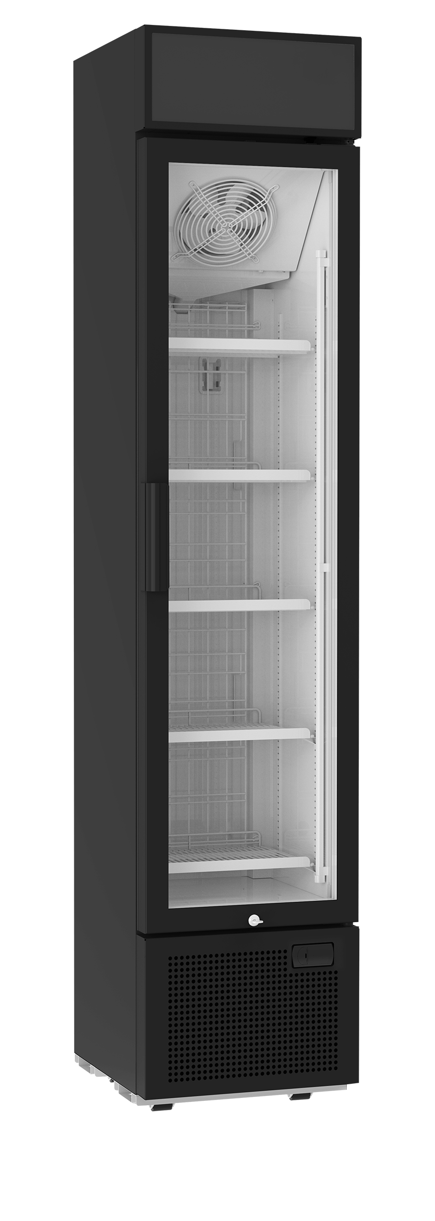 Expositor Congelador Vertical Estreito Porta Vidro 435mm