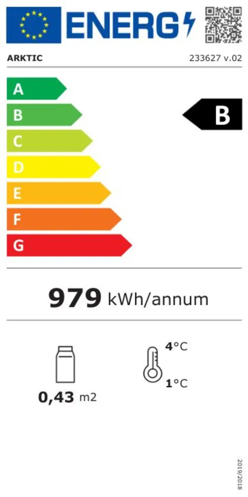 Expositor Frigorífico 58L Preto Bancada 2-6°C
