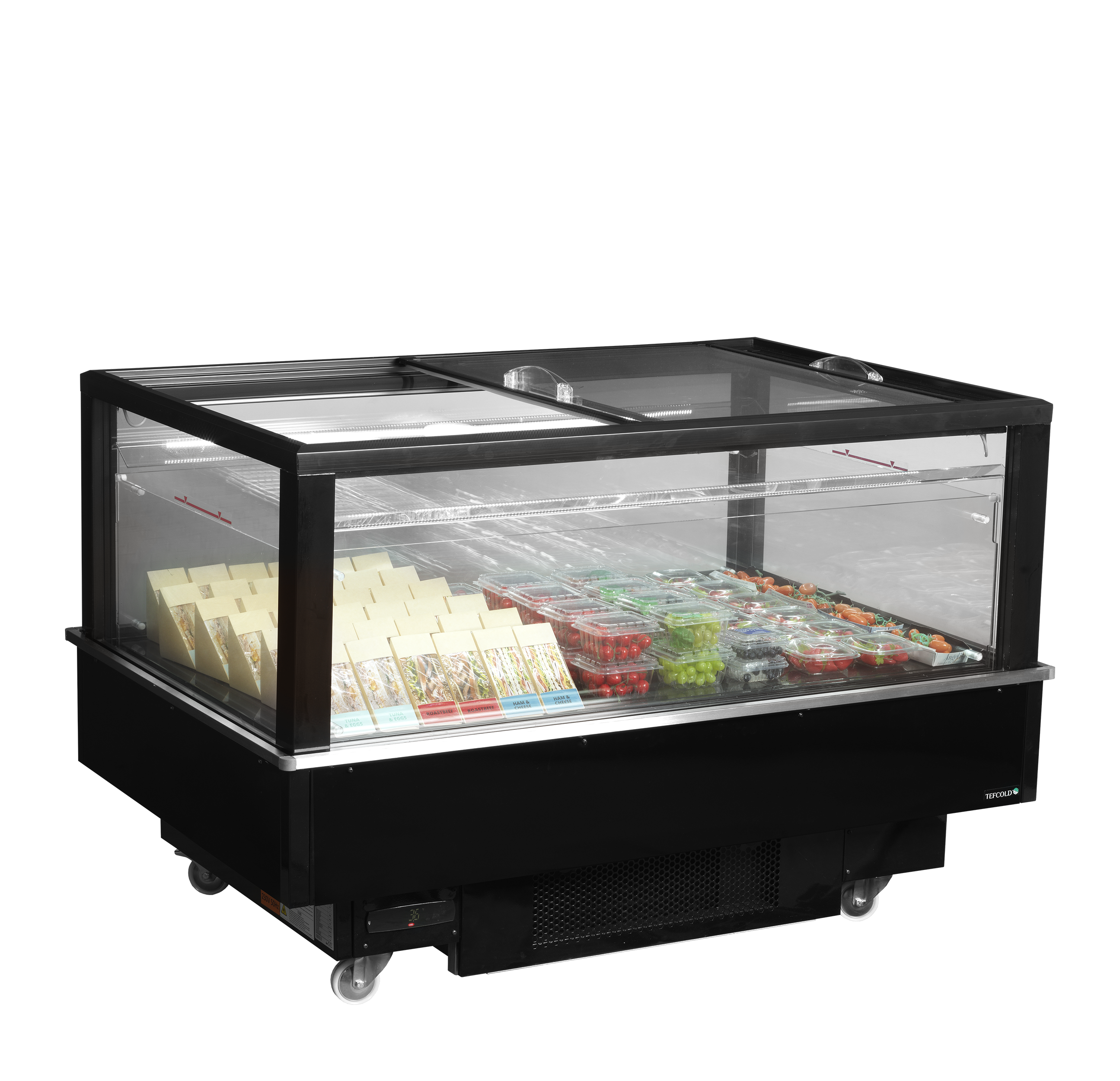 Expositor Ilha Refrigerado/Congelador 480L Função, Vidro
