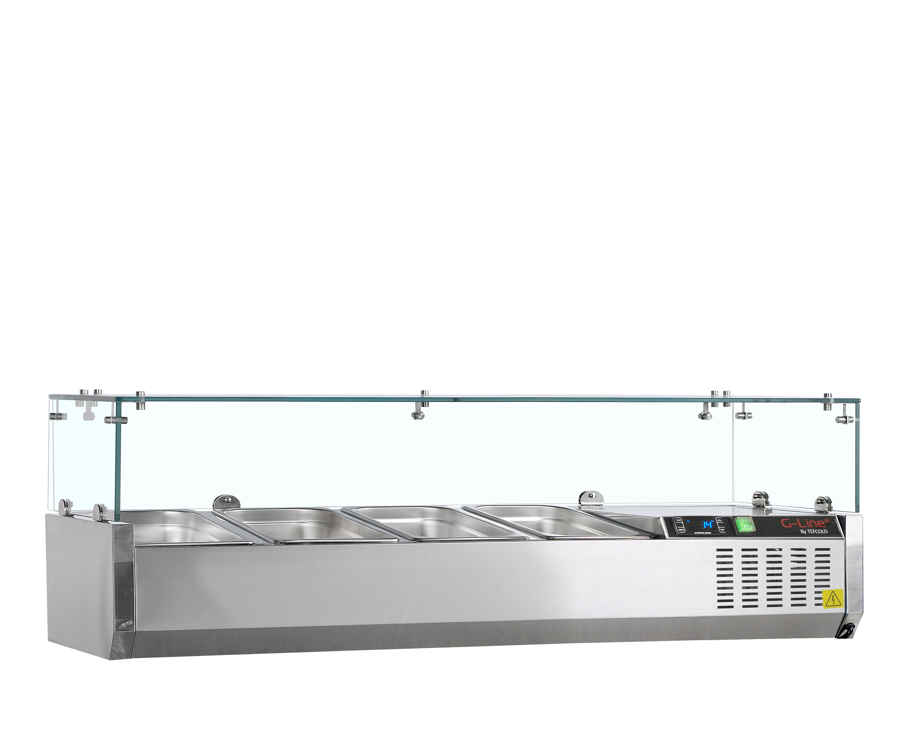 Expositor Refrigerado de Balcão GN 1/3, Aço Inox 1200mm