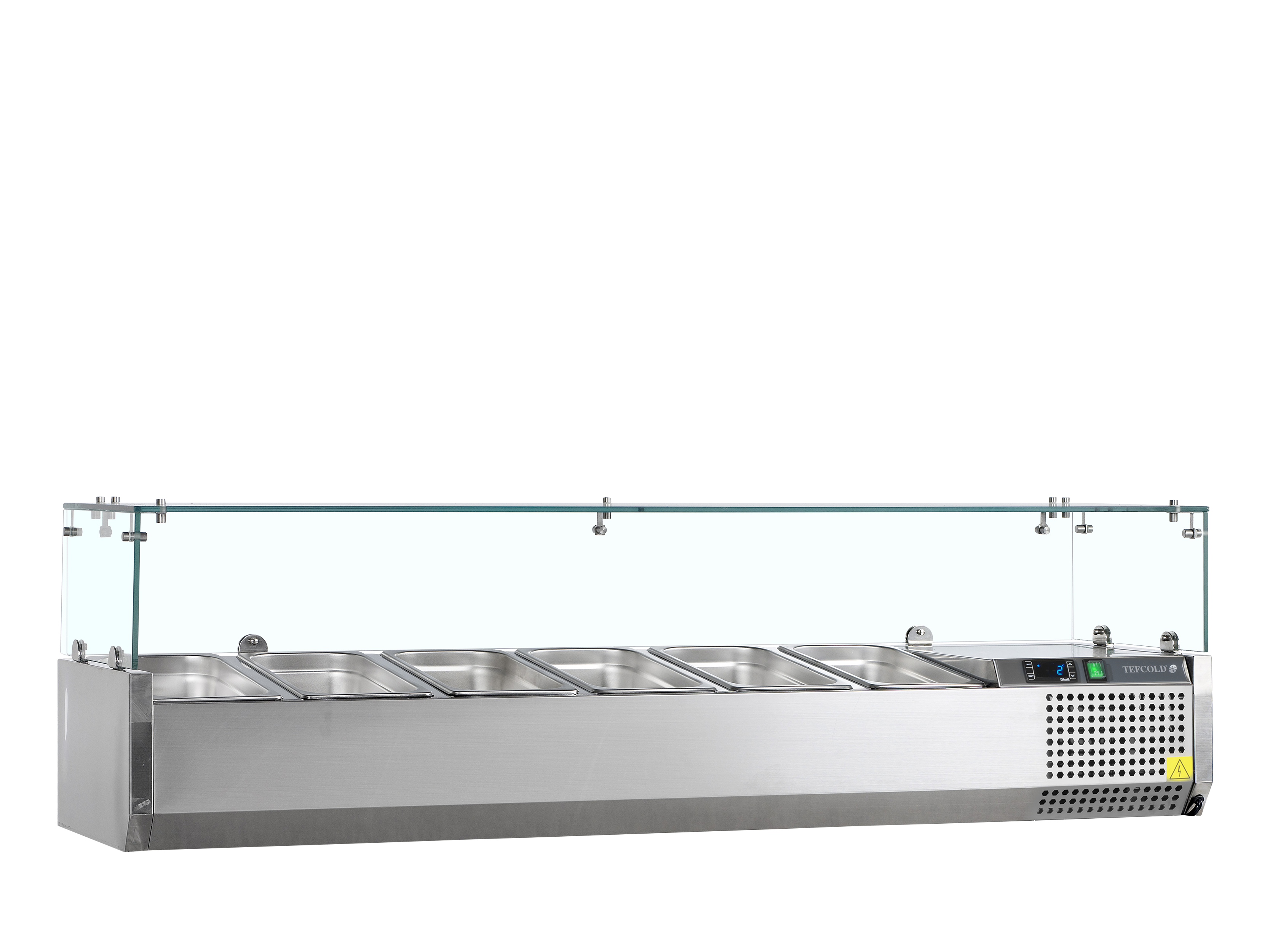 Expositor Refrigerado de Balcão Inox 1400mm GN1/4