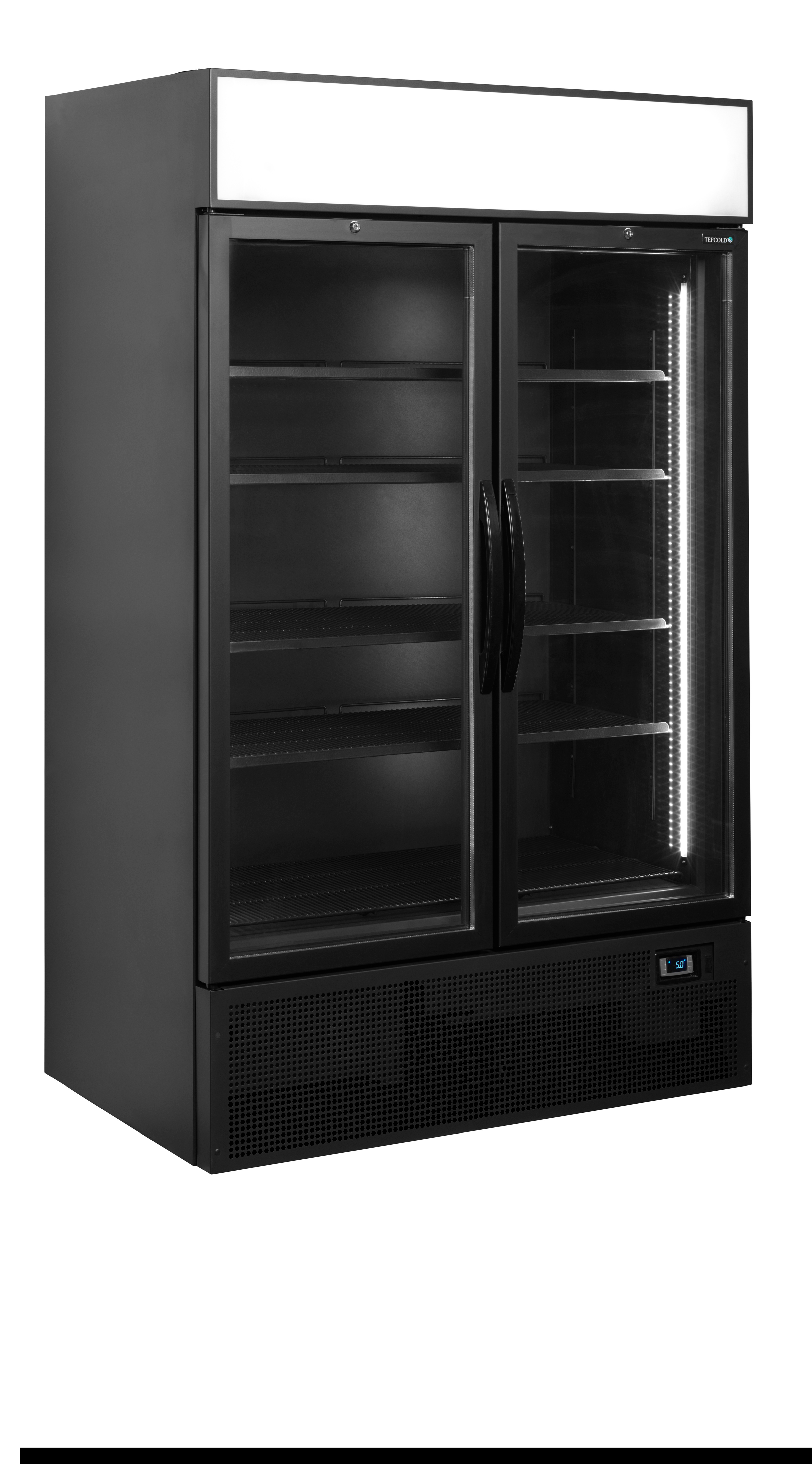 Expositor Refrigerado Preto 1200mm | 2 Portas Vidro FSC1200H