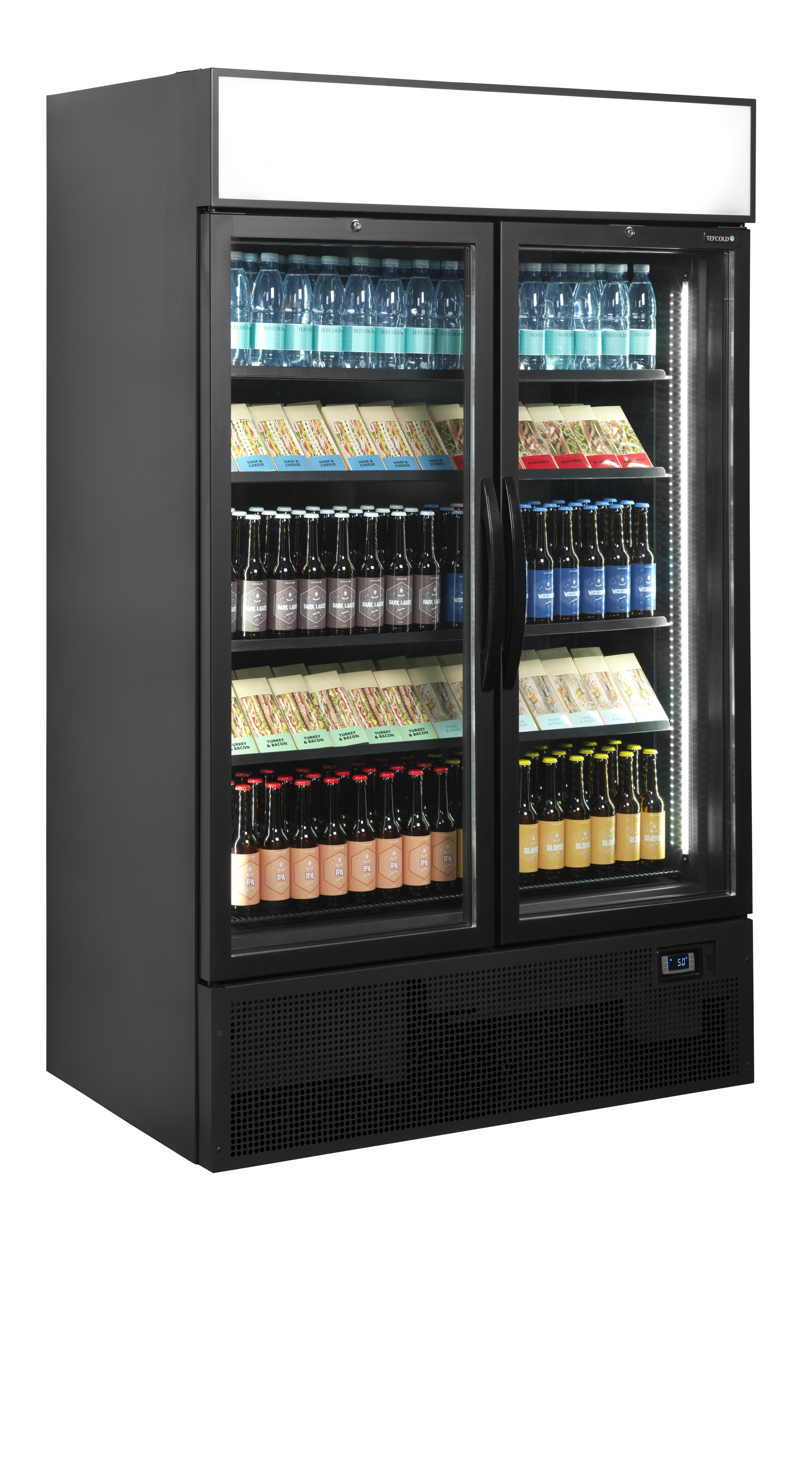Expositor Refrigerado Preto 1200mm | 2 Portas Vidro FSC1200H