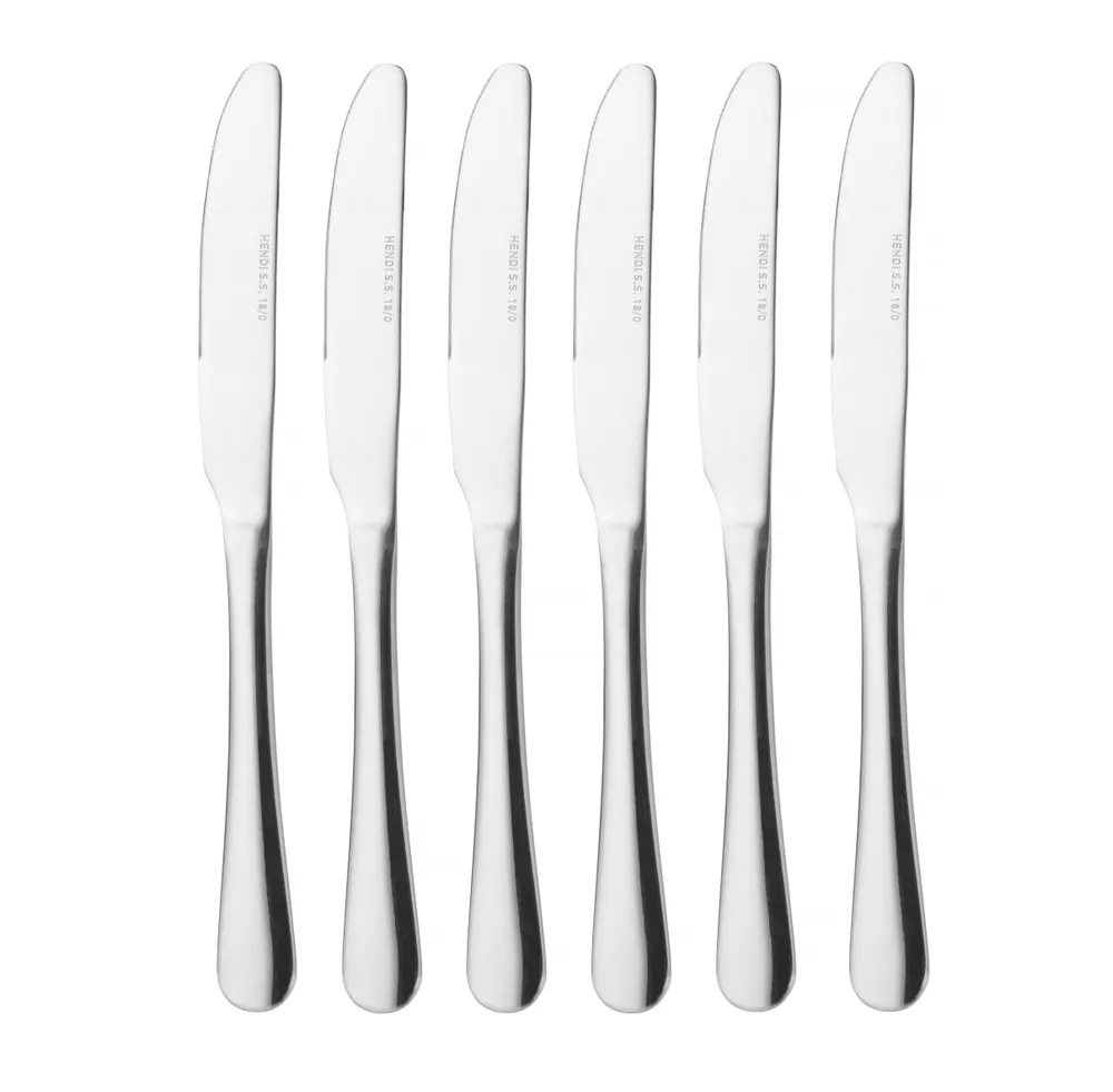 Faca de Mesa Profissional 225mm – Conjunto 6 Unidades