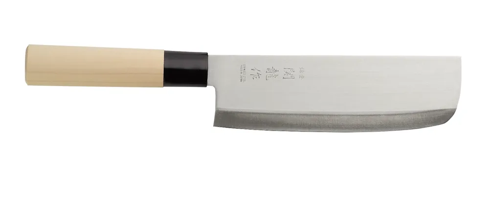 Faca Nakiri Japonesa 290mm, Lâmina Quadrada, Cabo Preto