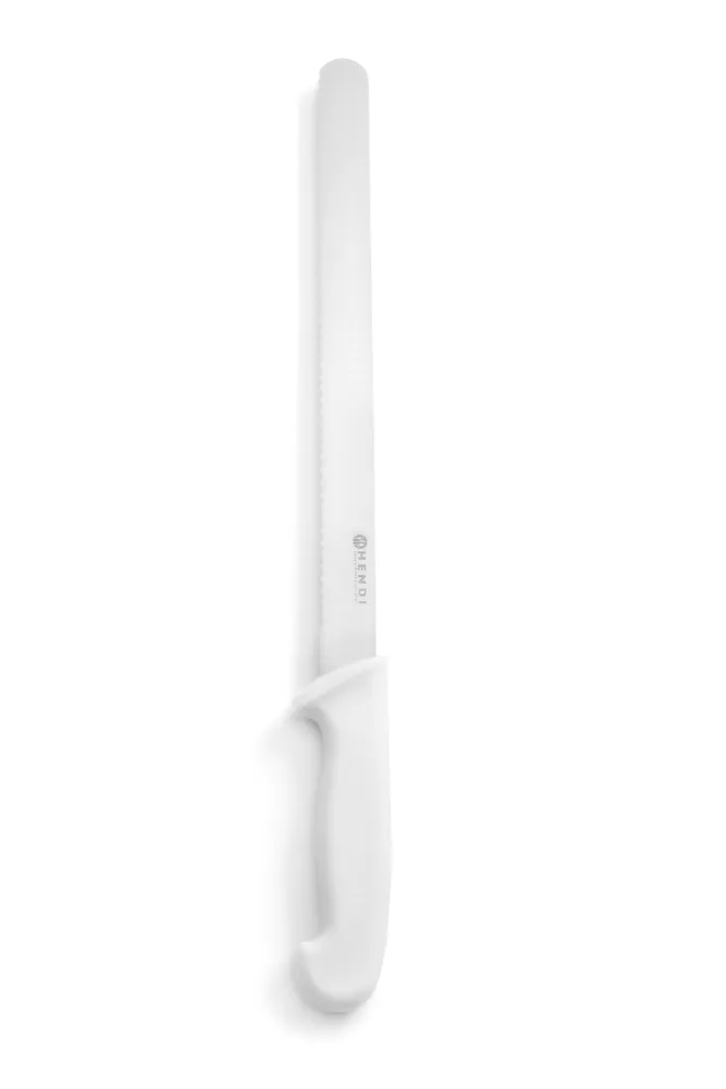 Faca de Pão Serrilhada 430mm com Cabo Branco HACCP