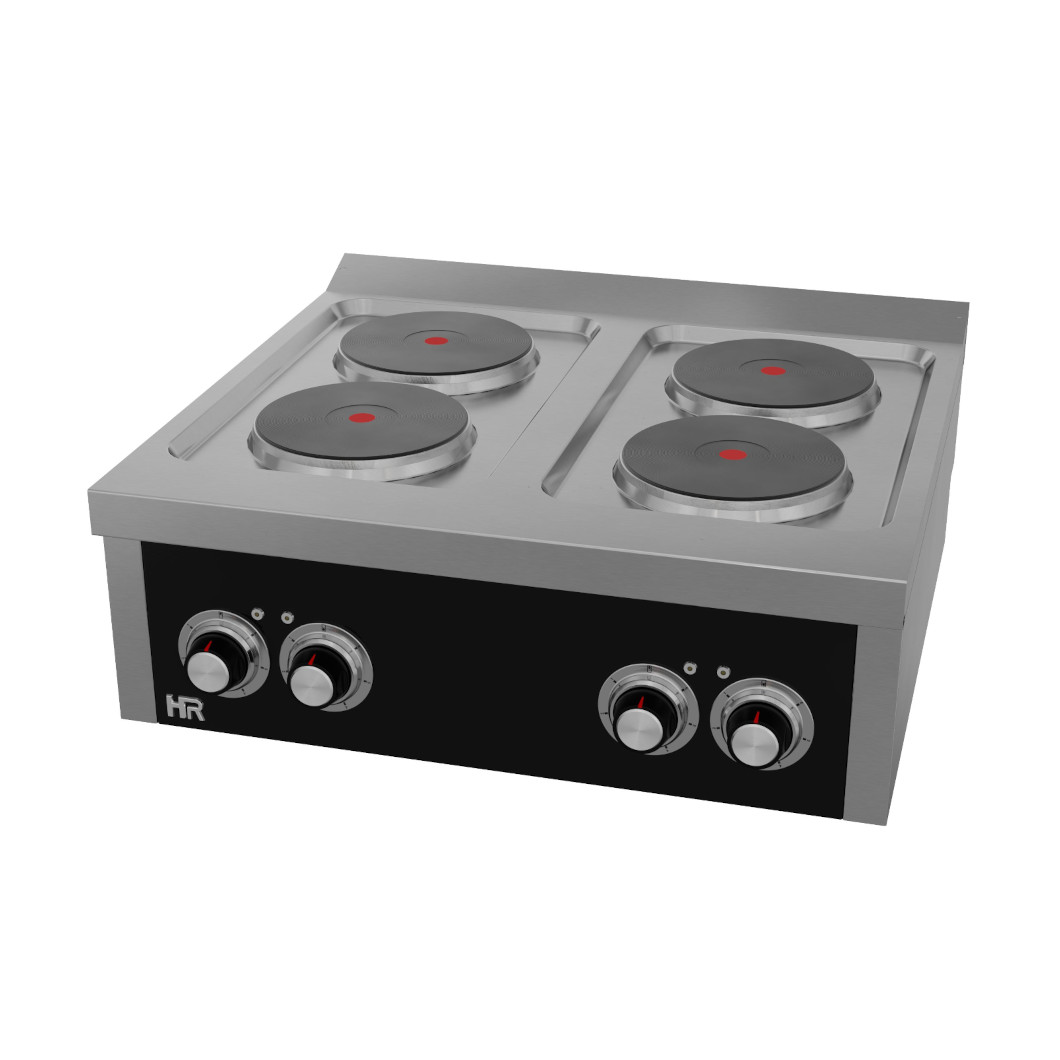 Fogão Elétrico de Bancada 4 Placas com Forno GN 2/1 Linha 700