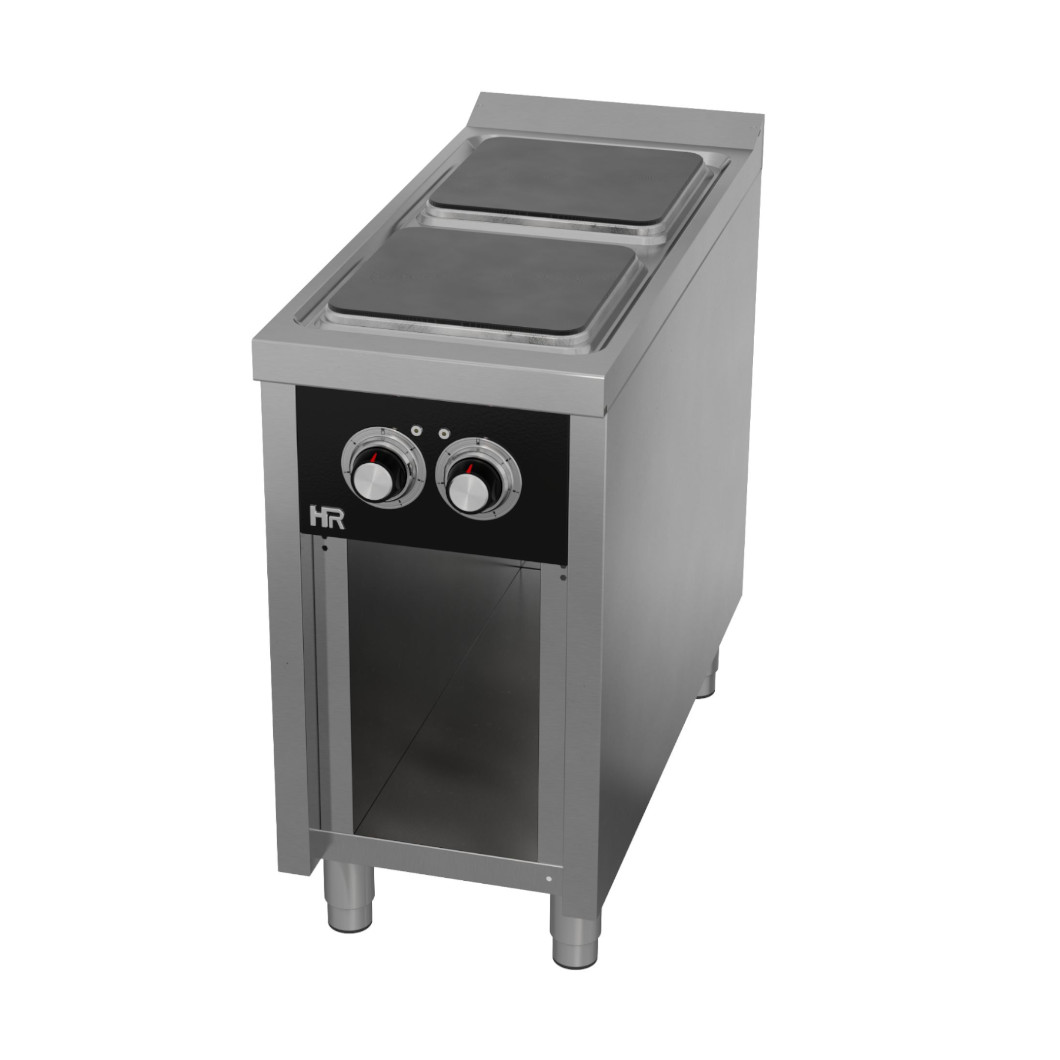 Fogão Elétrico Industrial 2 Placas c/ Forno GN 2/1 Linha 900