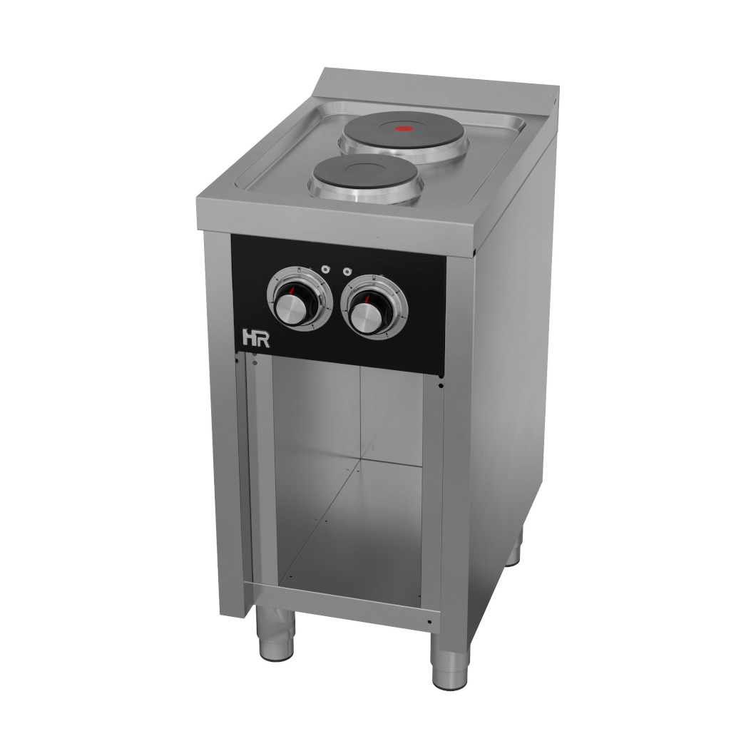Fogão Elétrico Profissional 2 Placas c/ Forno GN 1/1 Linha 600