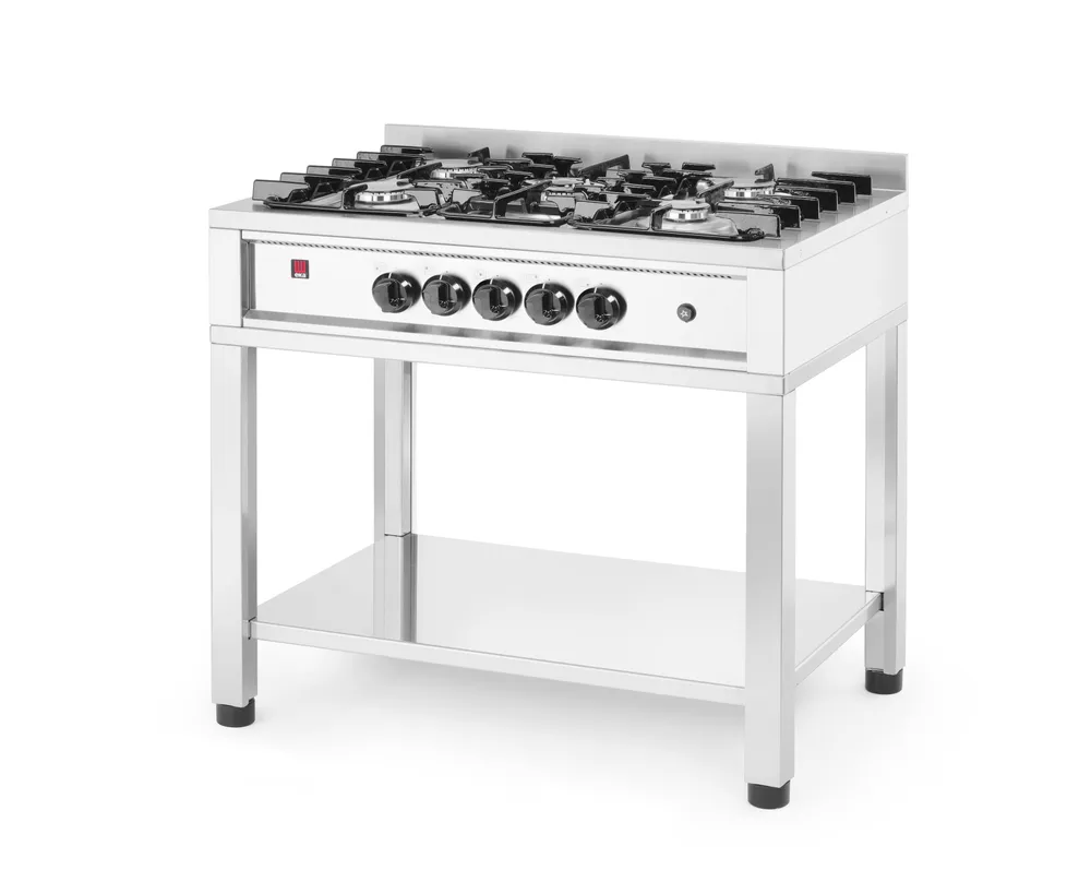 Fogão a Gás 5 Bicos com Base Aberta 14,3kW – 900x640mm