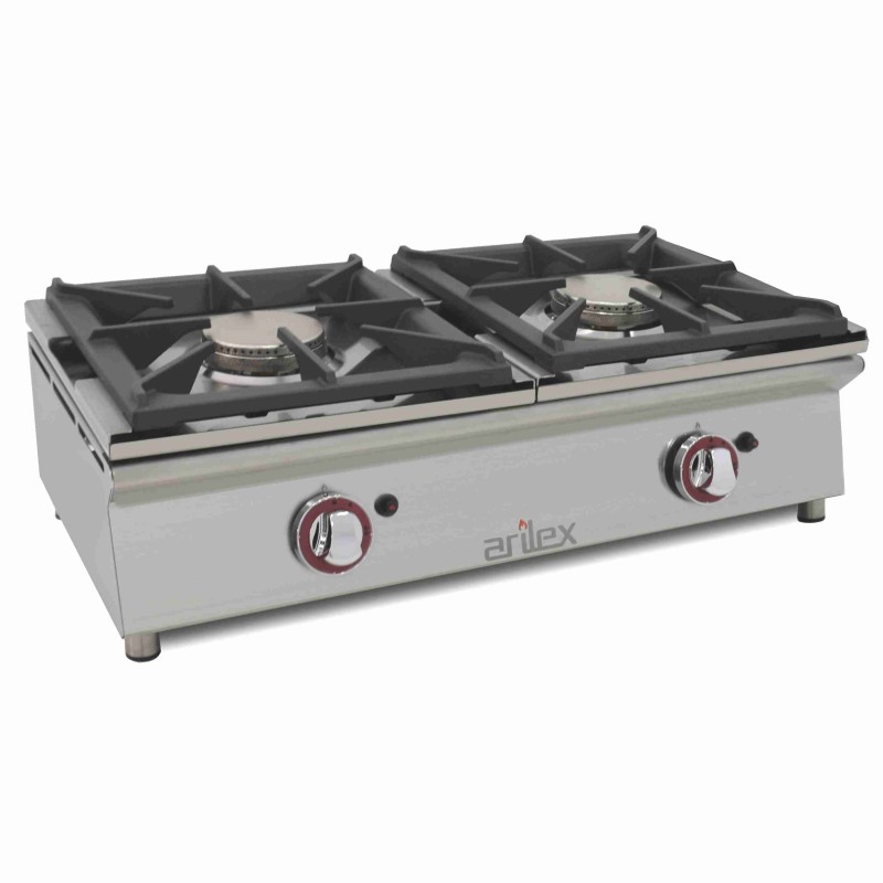 Fogão a Gás Profissional de Bancada 2 Queimadores Inox 5.8kW