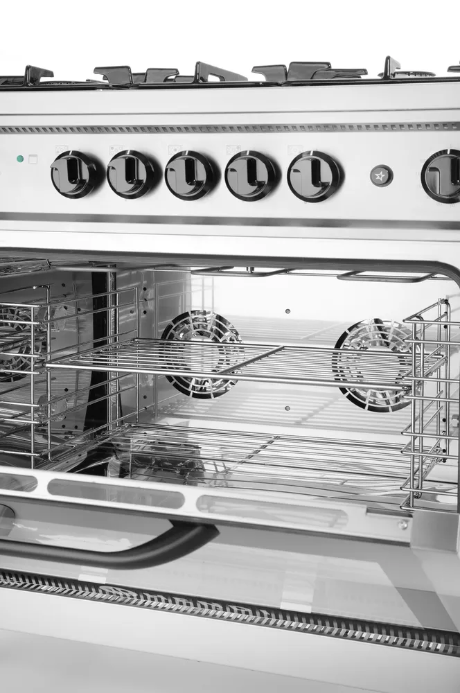 Fogão a Gás 5 Bicos com Forno Elétrico GN 1/1 - 900mm