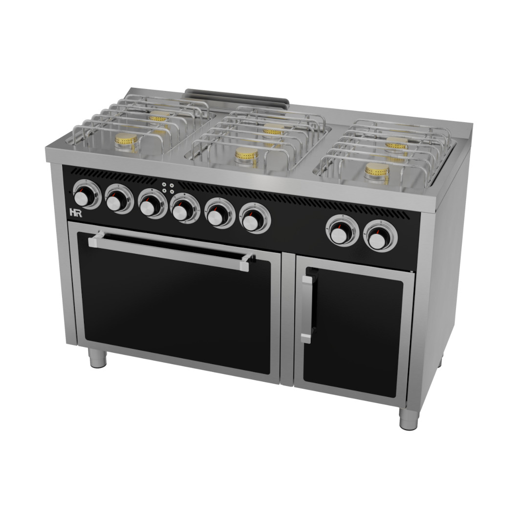 Fogão a Gás 6 Queimadores c/ Forno Elétrico GN 1/1 Linha 600