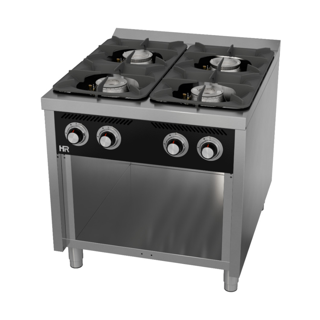 Fogão a Gás 4 Queimadores c/ Forno GN 2/1 Linha 900