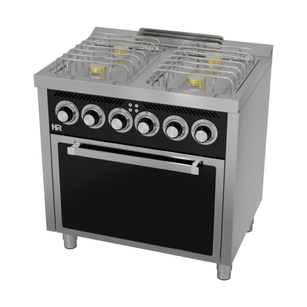 Fogão a Gás 4 Queimadores c/ Forno Elétrico GN 1/1 Linha 600