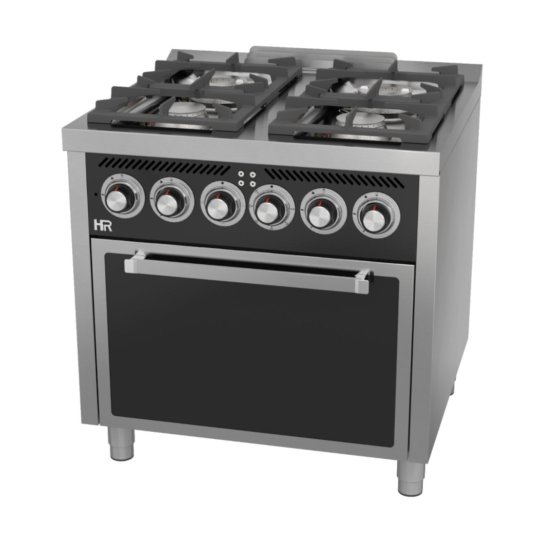 Fogão Industrial a Gás 4 Queimadores c/ Forno Elétrico GN 2/1 Linha 700