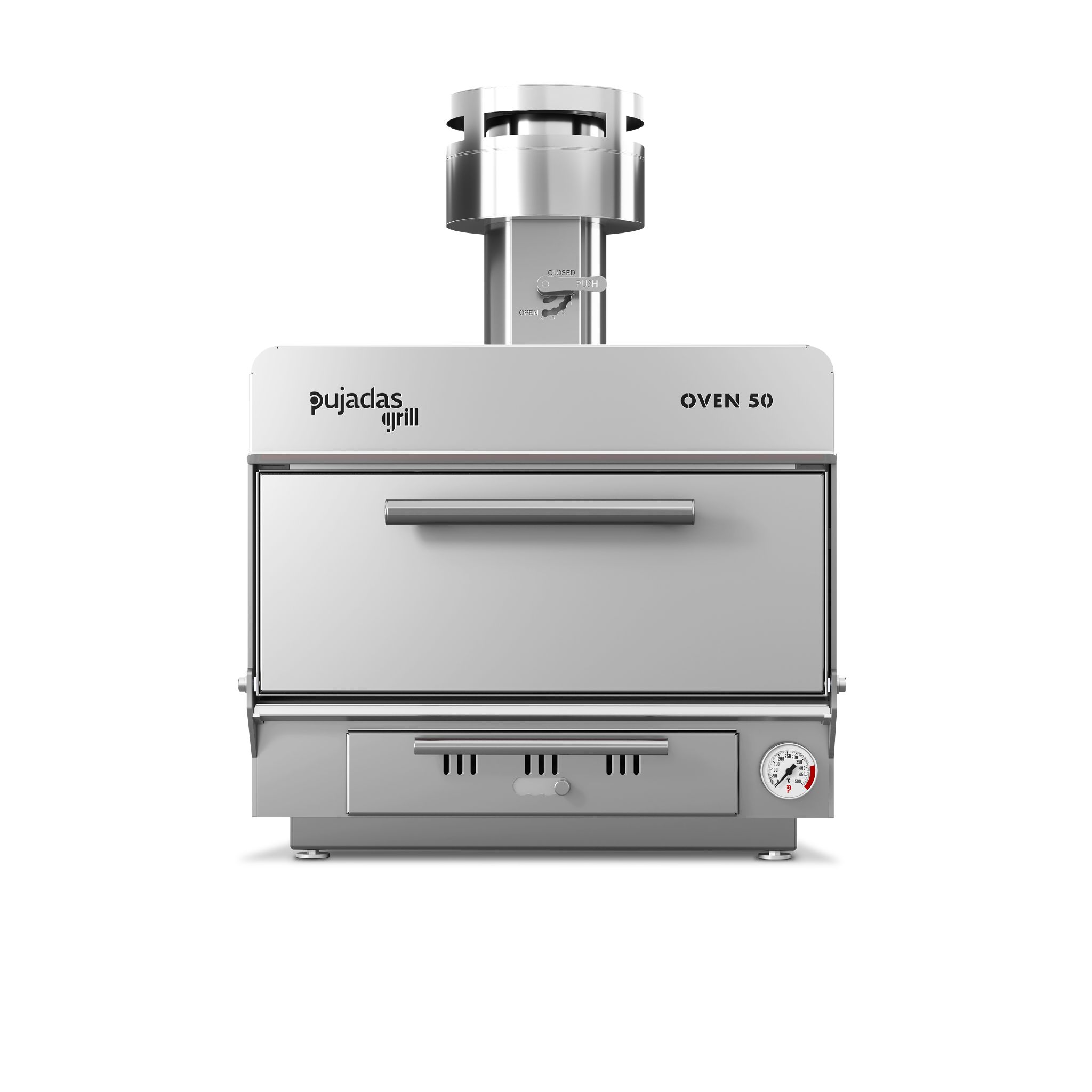 Forno de Brasa de Bancada 50cm Aço Inoxidável