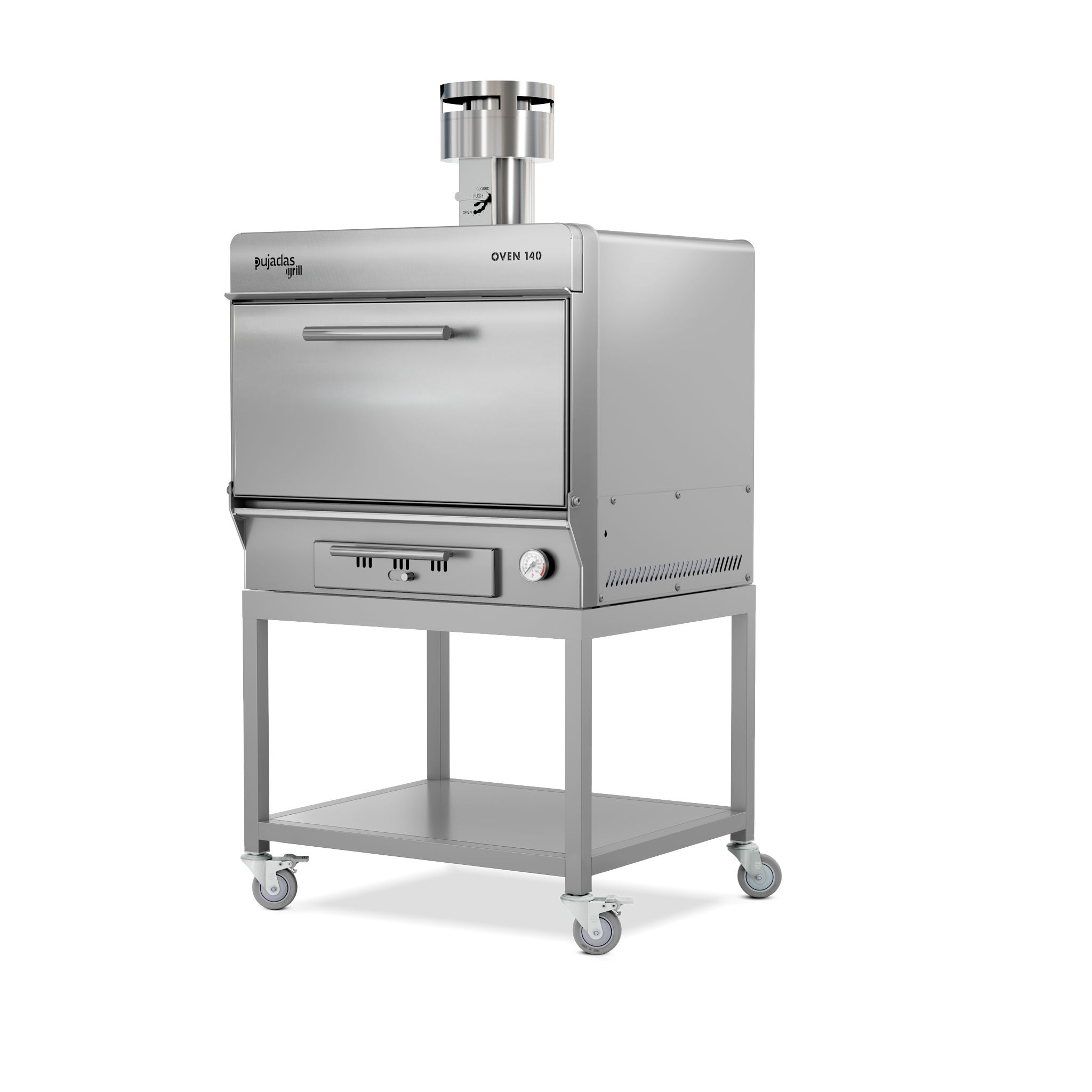 Forno a Brasa Profissional 860 mm Preto