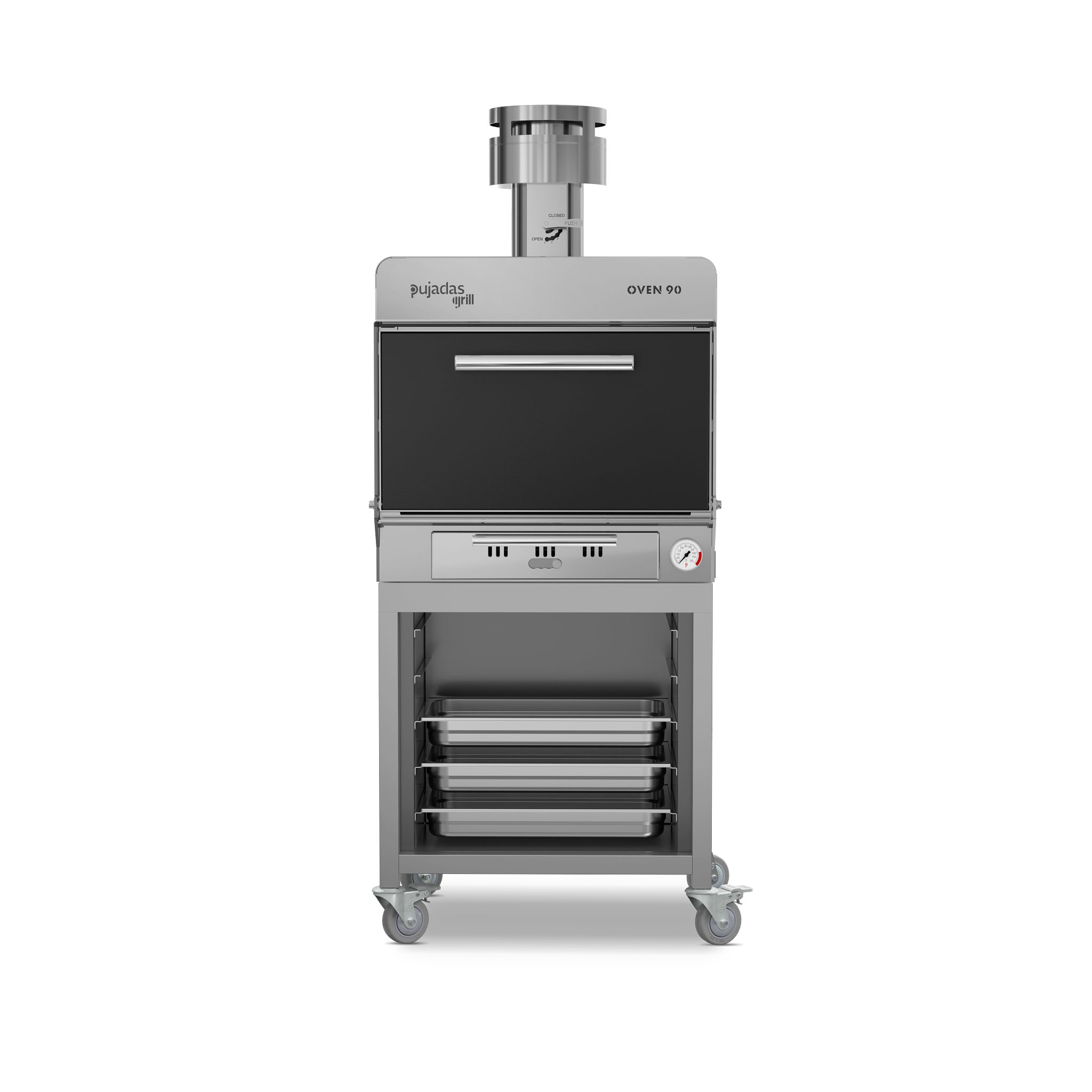 Forno a Carvão Profissional 67cm — Grelha Ajustável