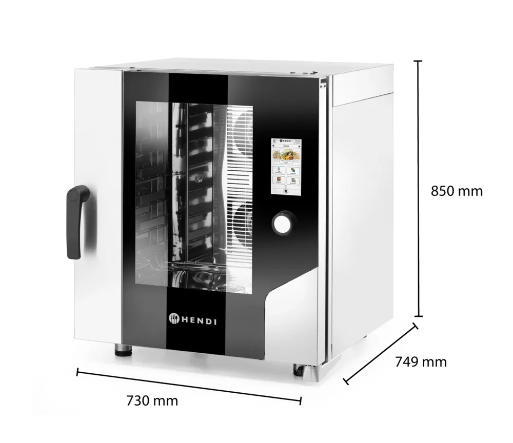 Forno Convecção Vapor Elétrico 7x GN 1/1 Tátil 730mm