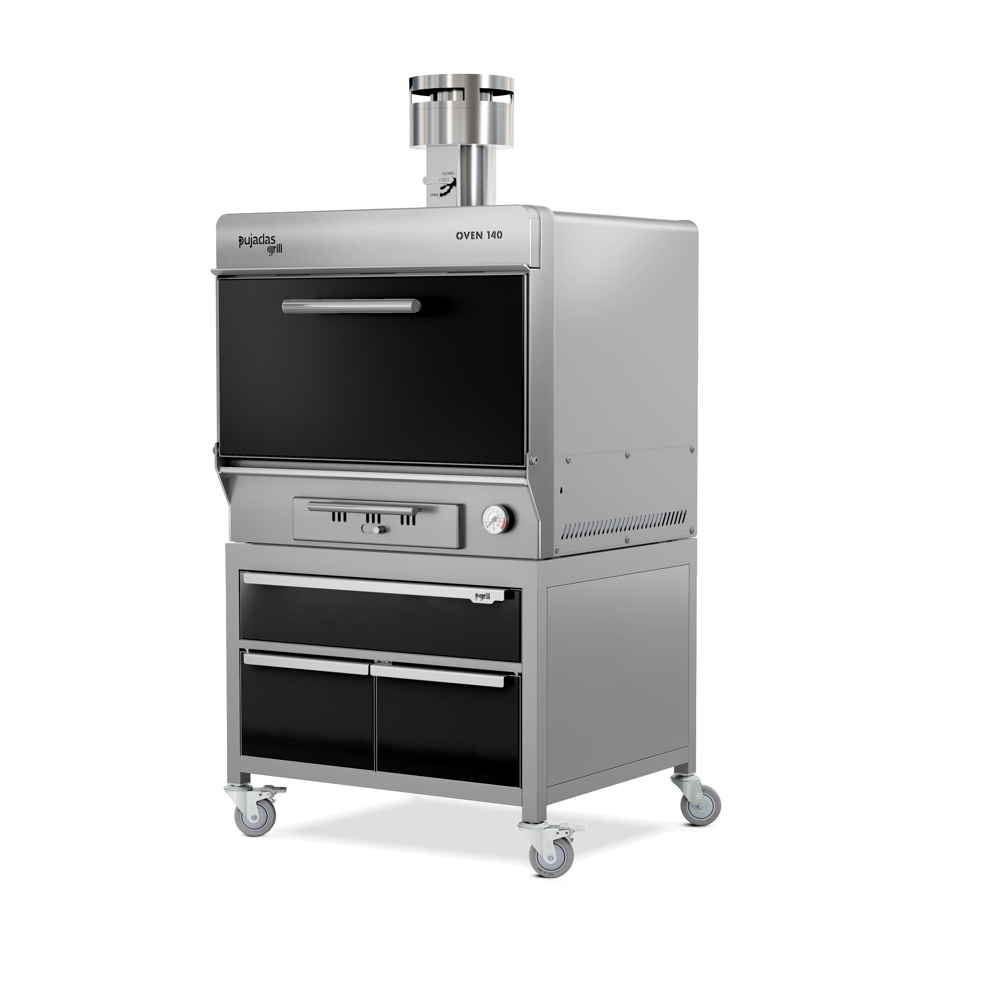 Forno a Brasa Profissional Grande Preto