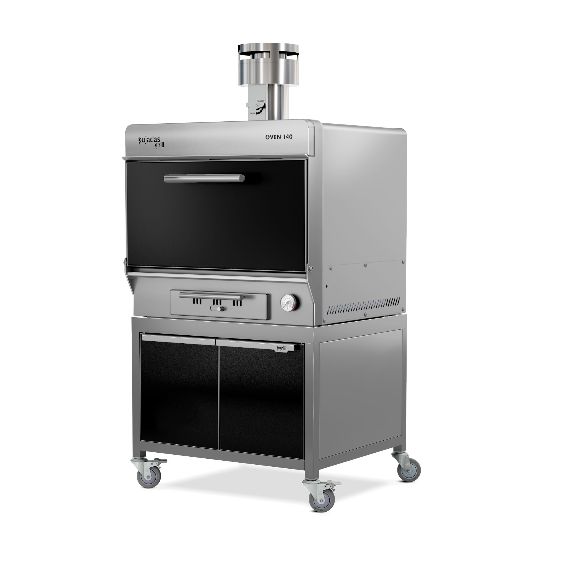 Forno de Brasa Classic 140 Preto para Cozinha Profissional