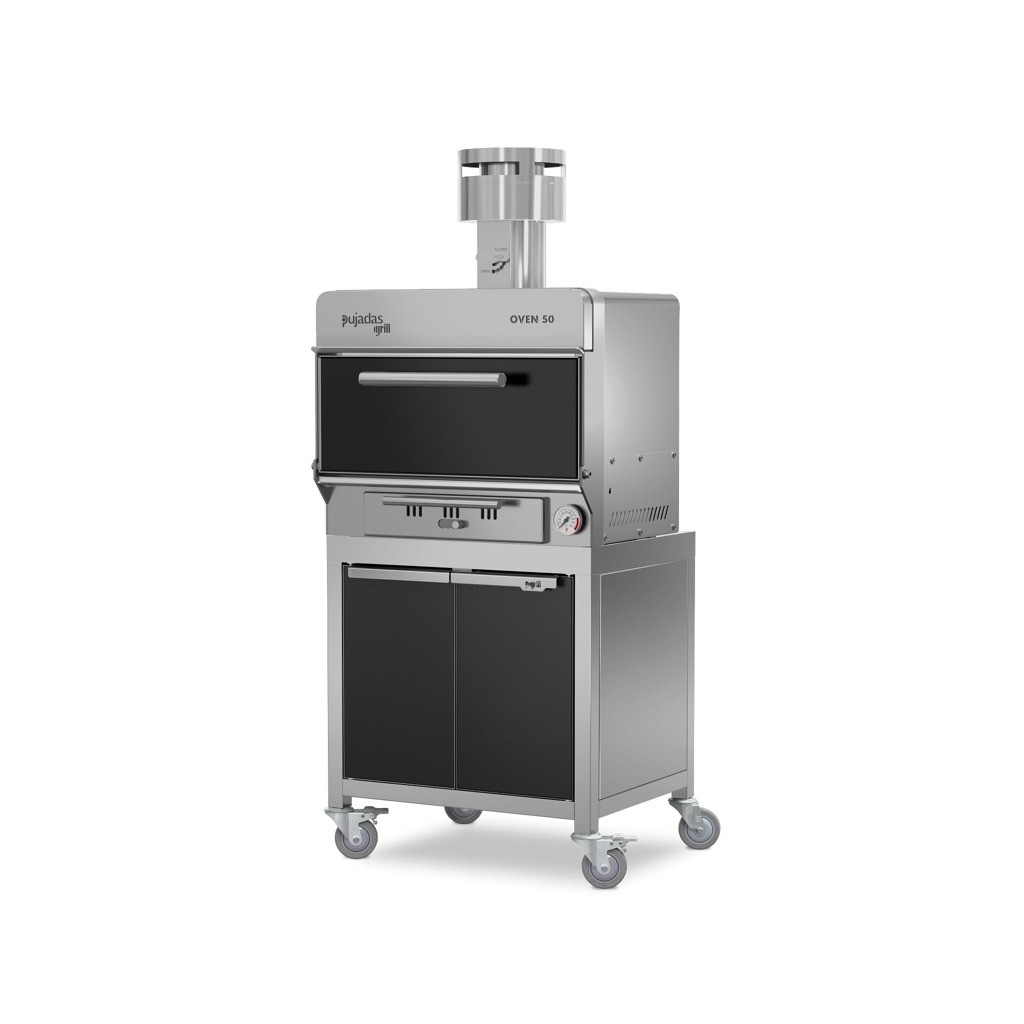 Forno de Brasa Classic 50 Preto para Cozinha Profissional