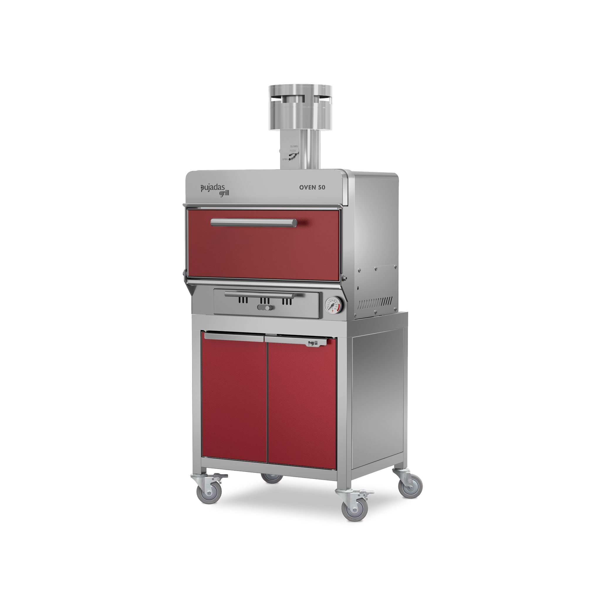 Forno a Brasa Profissional Classic 50 Vermelho