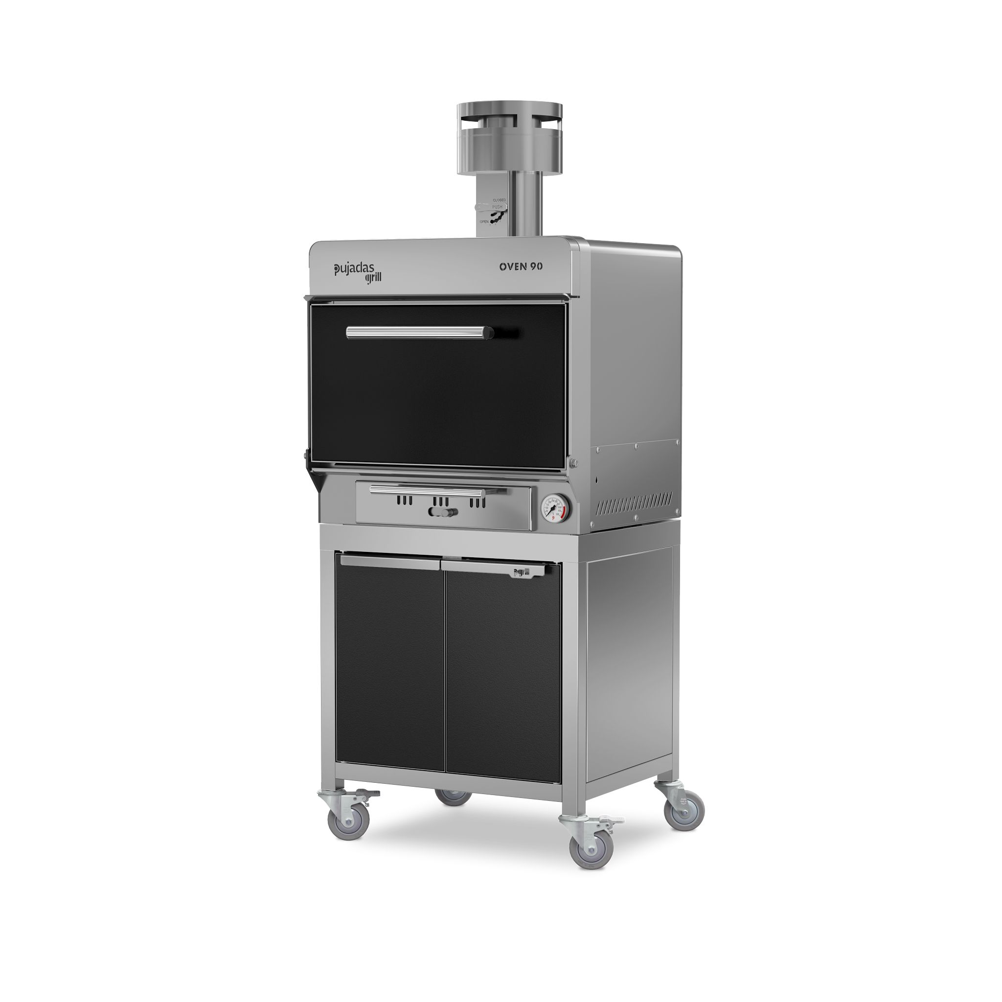 Forno de Brasa Classic 90 Preto para Cozinha Profissional