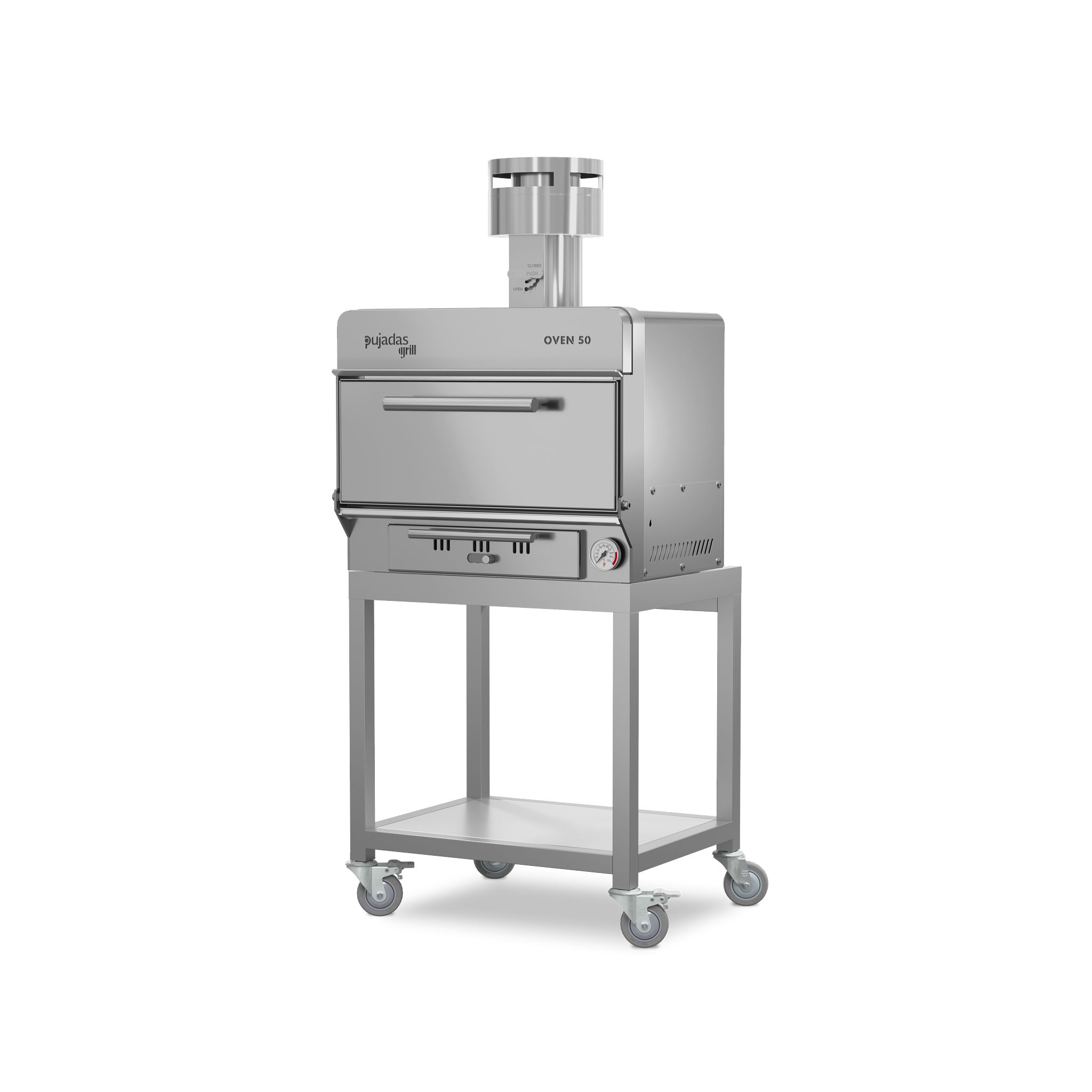 Forno de Brasa Aço Inoxidável 670mm para Cozinha Profissional