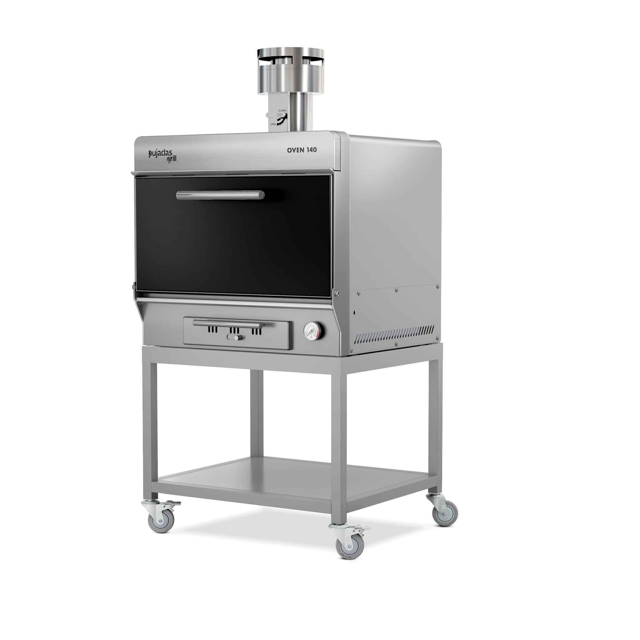 Forno de Brasa Profissional Aço Inox Preto