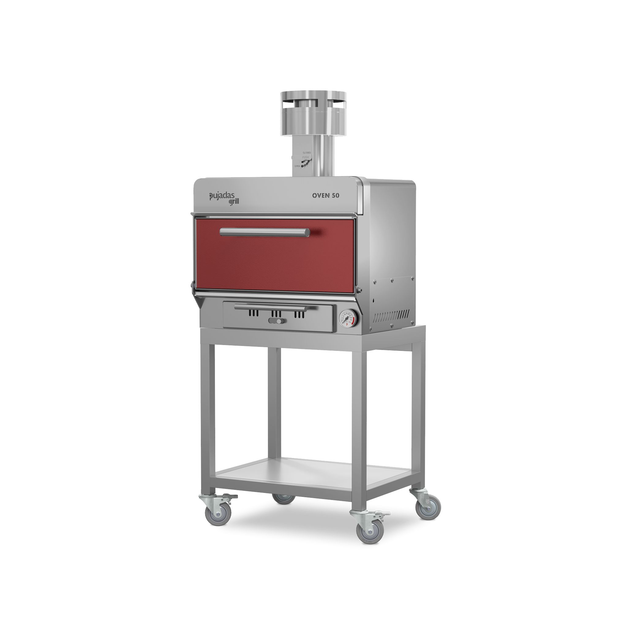 Forno a Brasa Profissional Vermelho 670mm