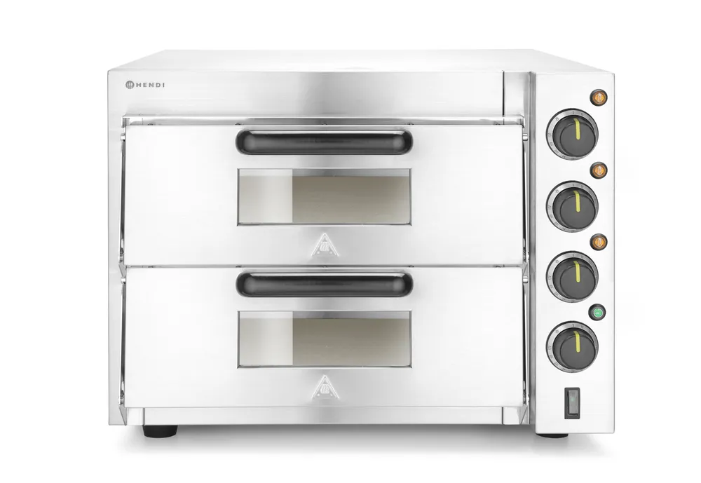 Forno de Pizza Duplo Elétrico 3000W - 580x560x435mm