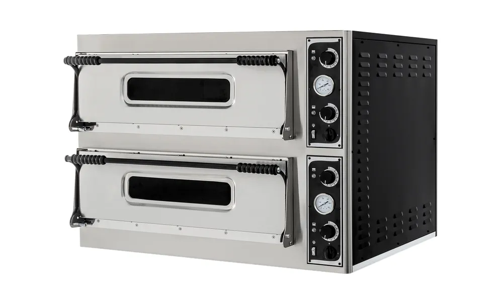 Forno de Pizza Elétrico 2 Câmaras 400V | 1000x955x745mm