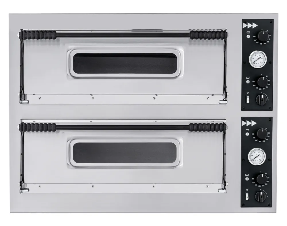 Forno de Pizza Elétrico 2 Câmaras 400V | 1000x955x745mm