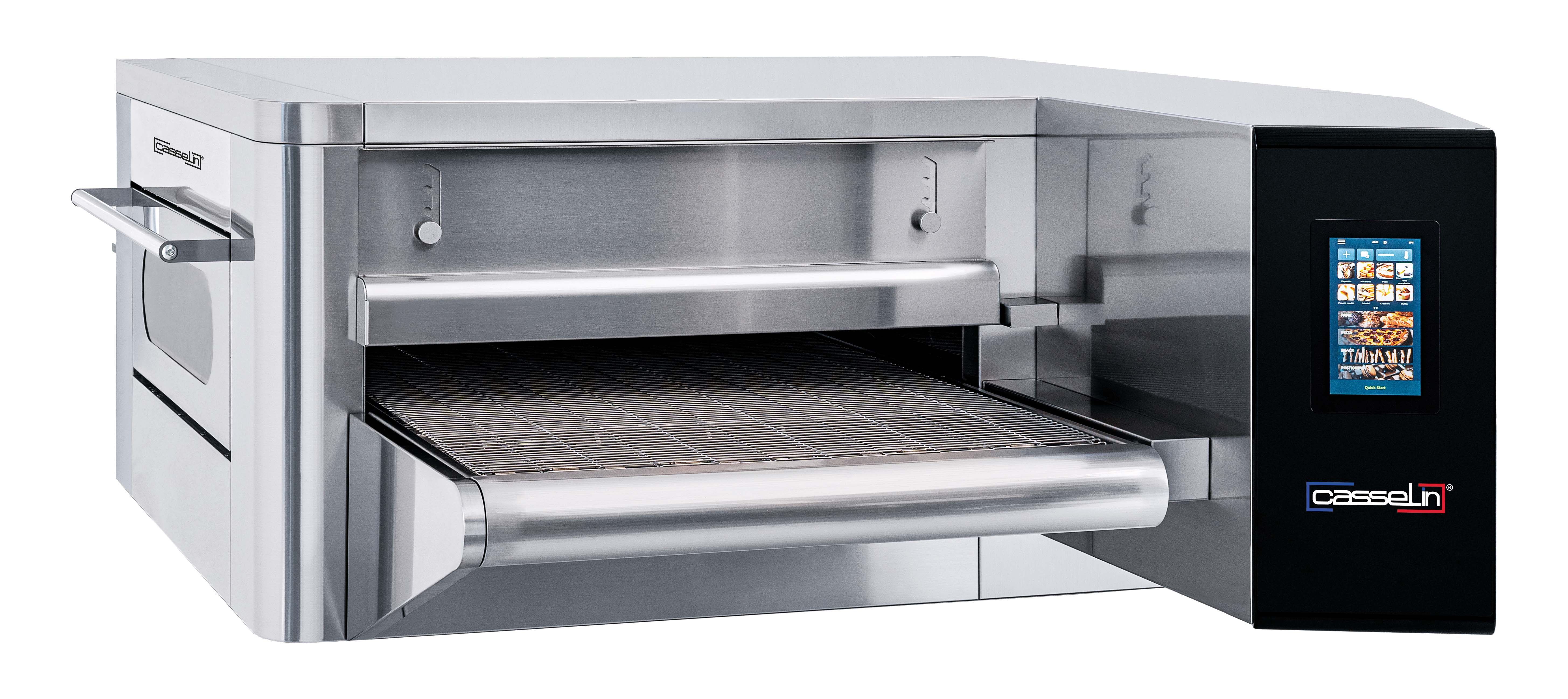 Forno de Pizza de Túnel Digital 50cm Elétrico para Produção Contínua