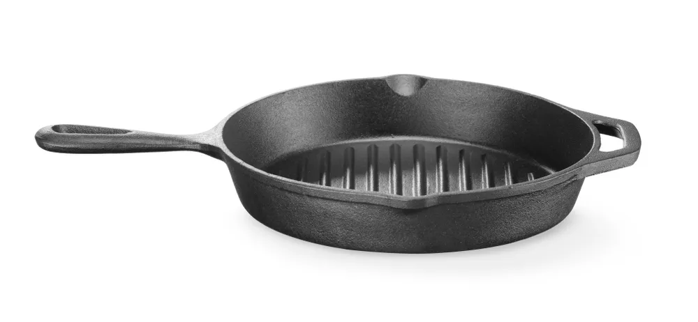 Grelhador Frigideira Ferro Fundido 398x265mm | Cozinha Profissional