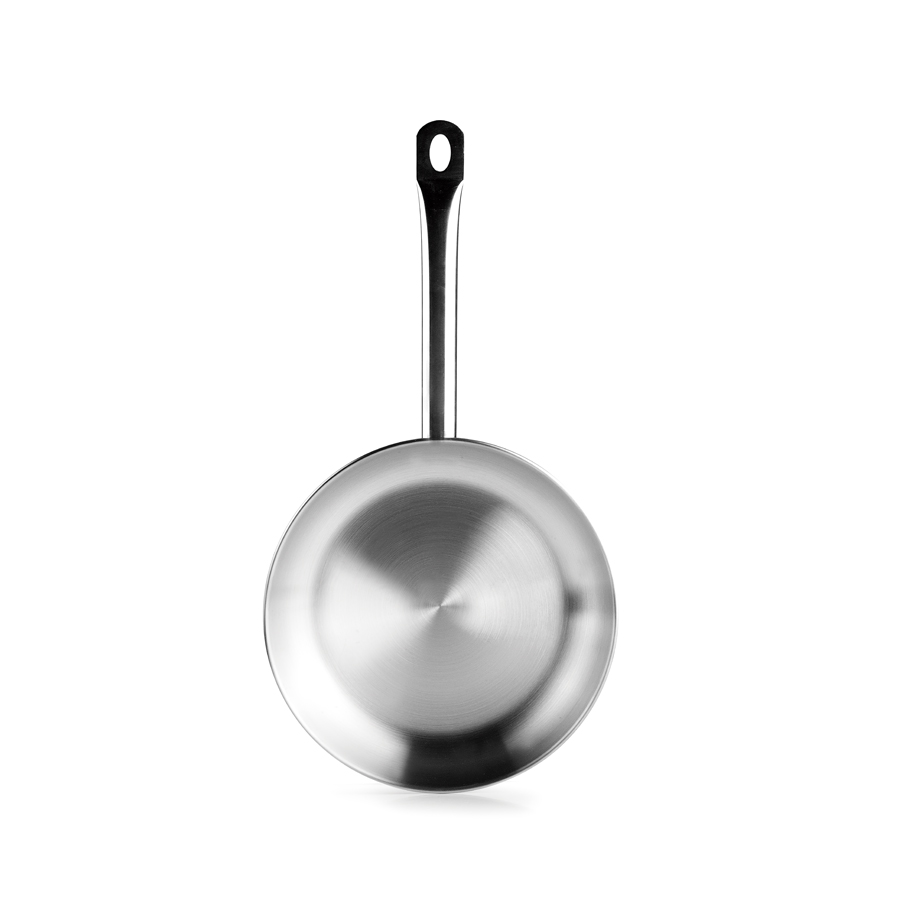 Frigideira Inox 22 cm Fundo Capsulado para Cozinha Profissional