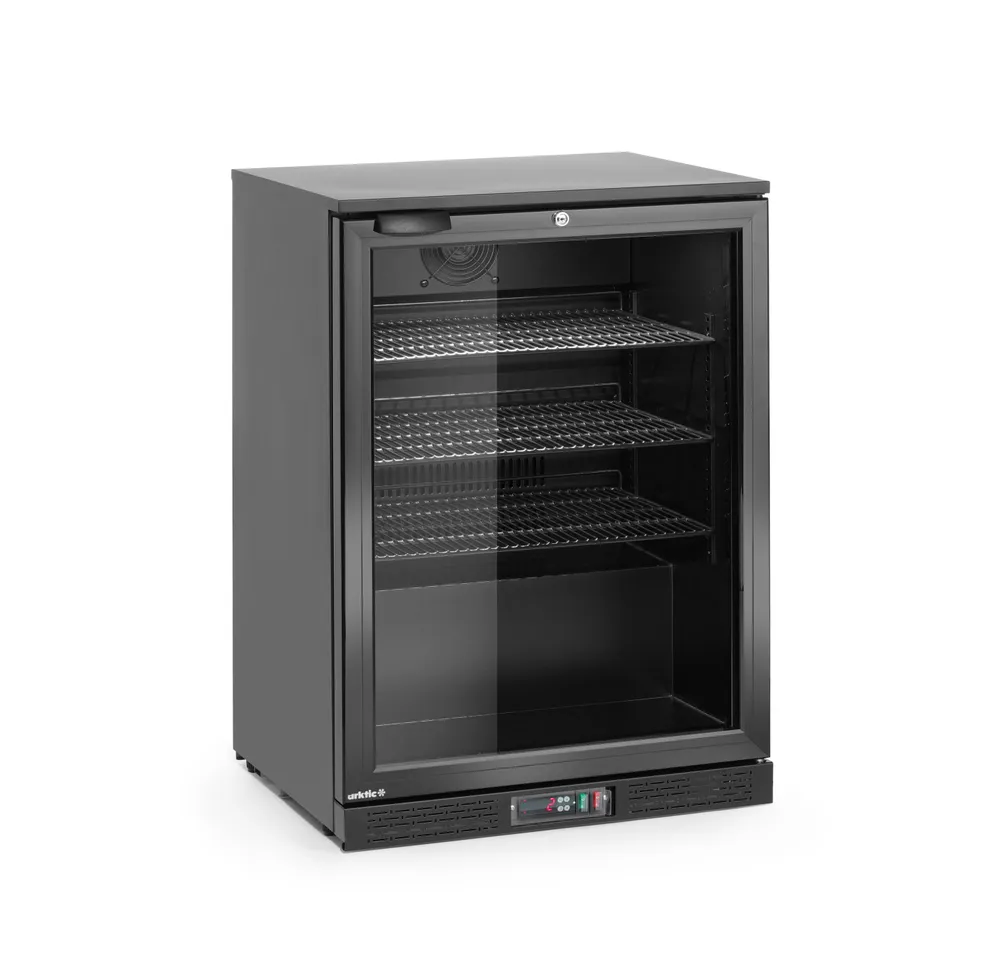 Frigorífico para Bar 105L Preto, Porta de Vidro, 230V