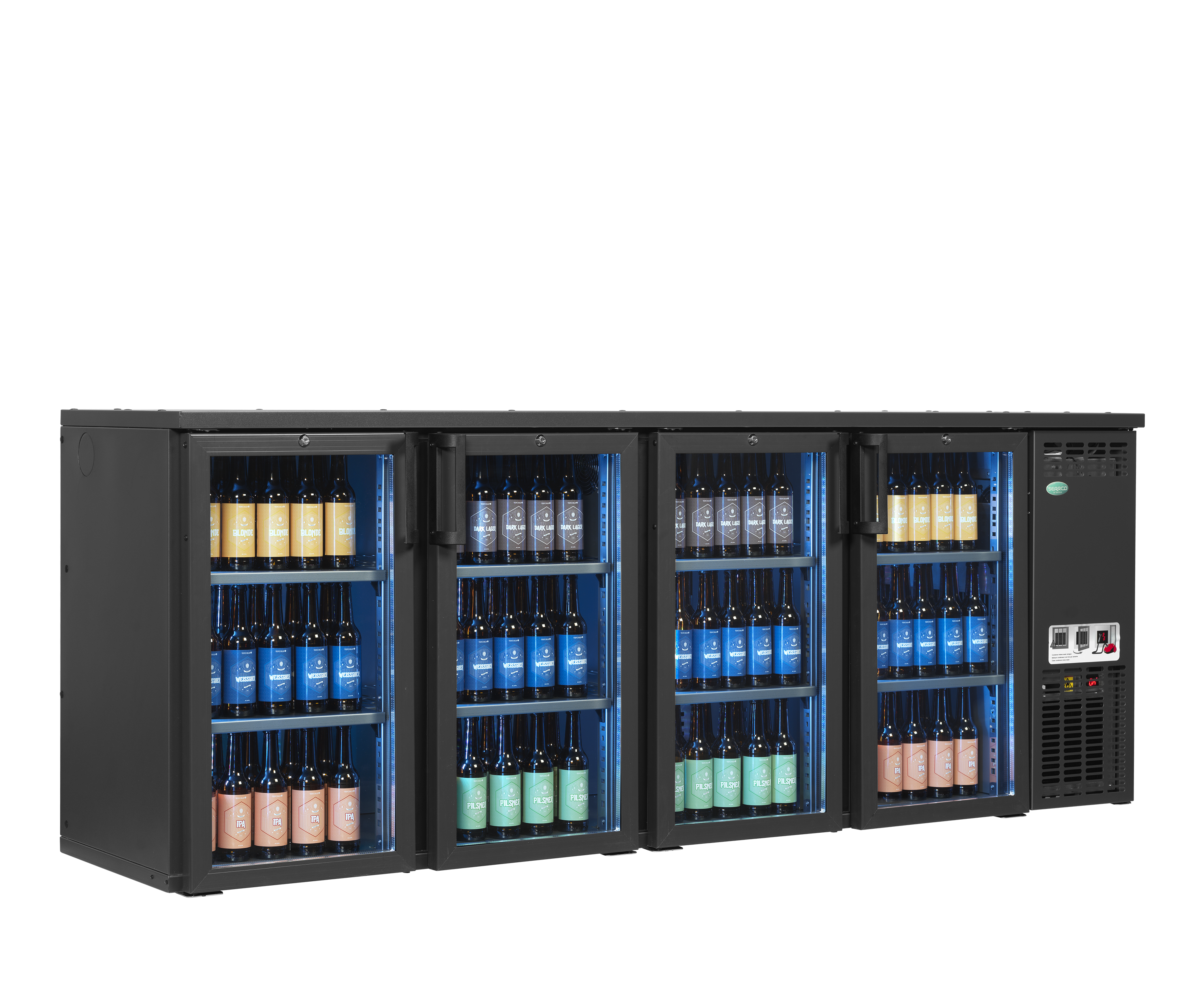 Frigorífico Backbar 574L c/ LED RGB Personalizável SCL-2222GMU+