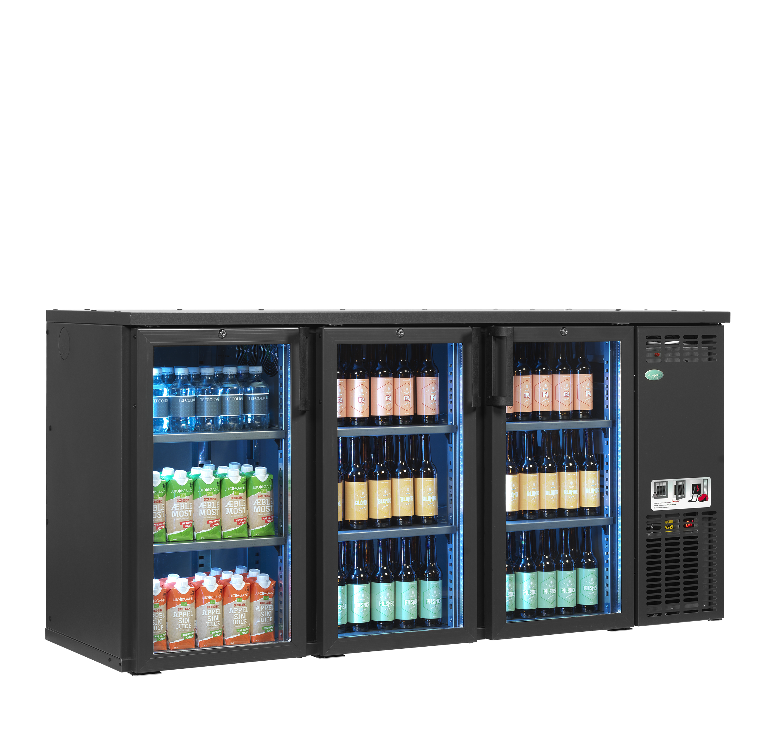 Frigorífico Backbar Profissional 1720mm LED RGB