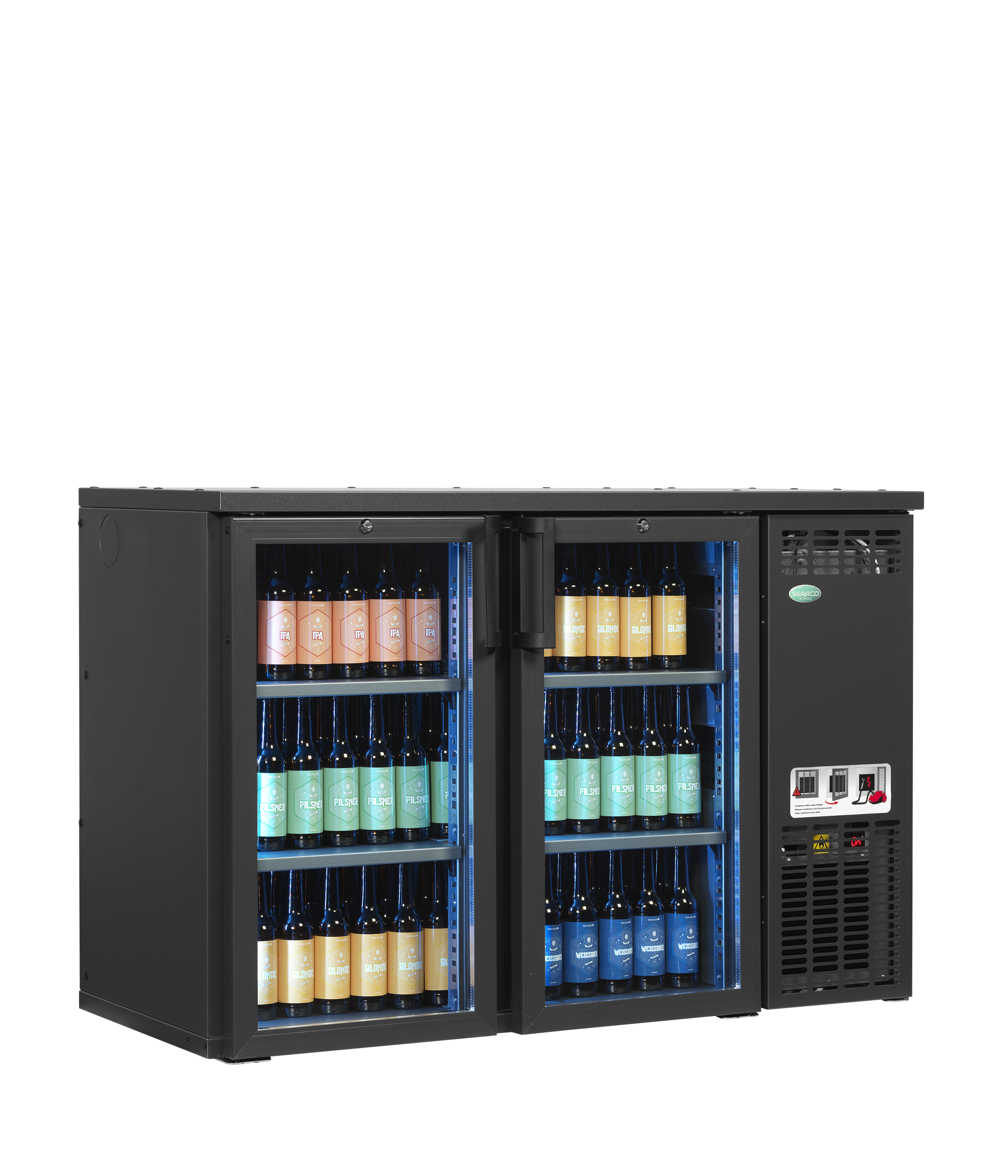 Frigorífico de Balcão para Bar SCL-22GMU+ LED RGB 275L