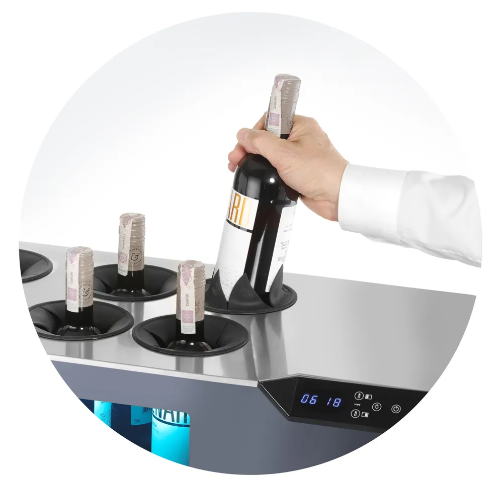 Refrigerador de Vinhos Bancada 2 Zonas - 8 Garrafas