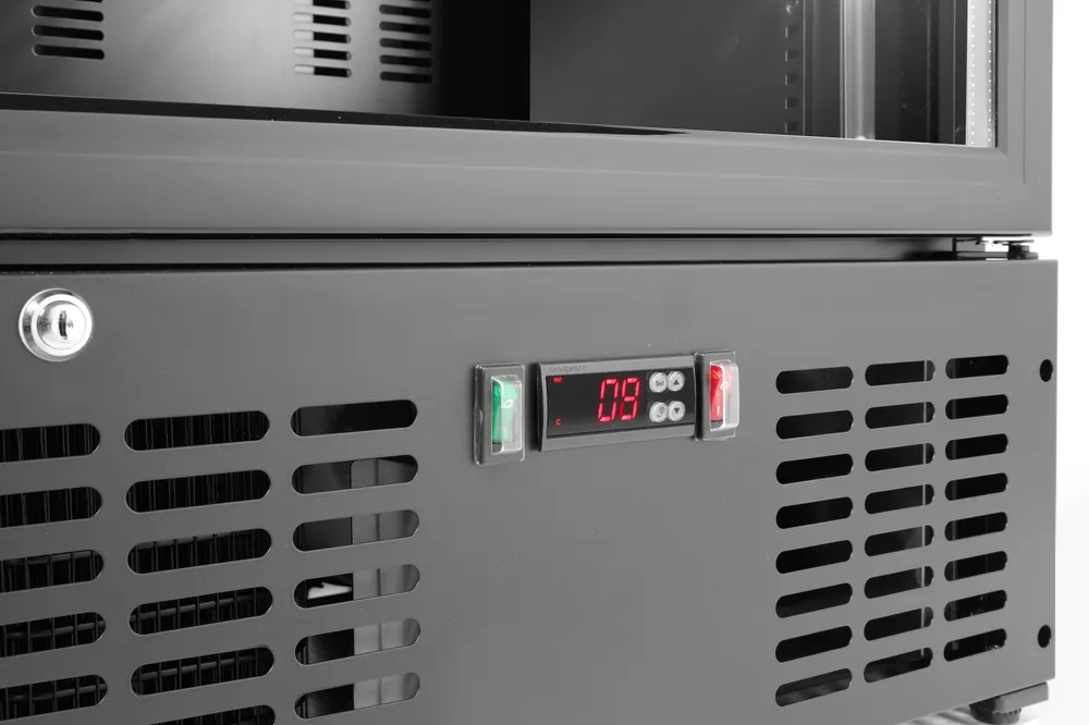 Frigorífico Vertical 243L Elétrico com Porta de Vidro – 0°C a 10°C