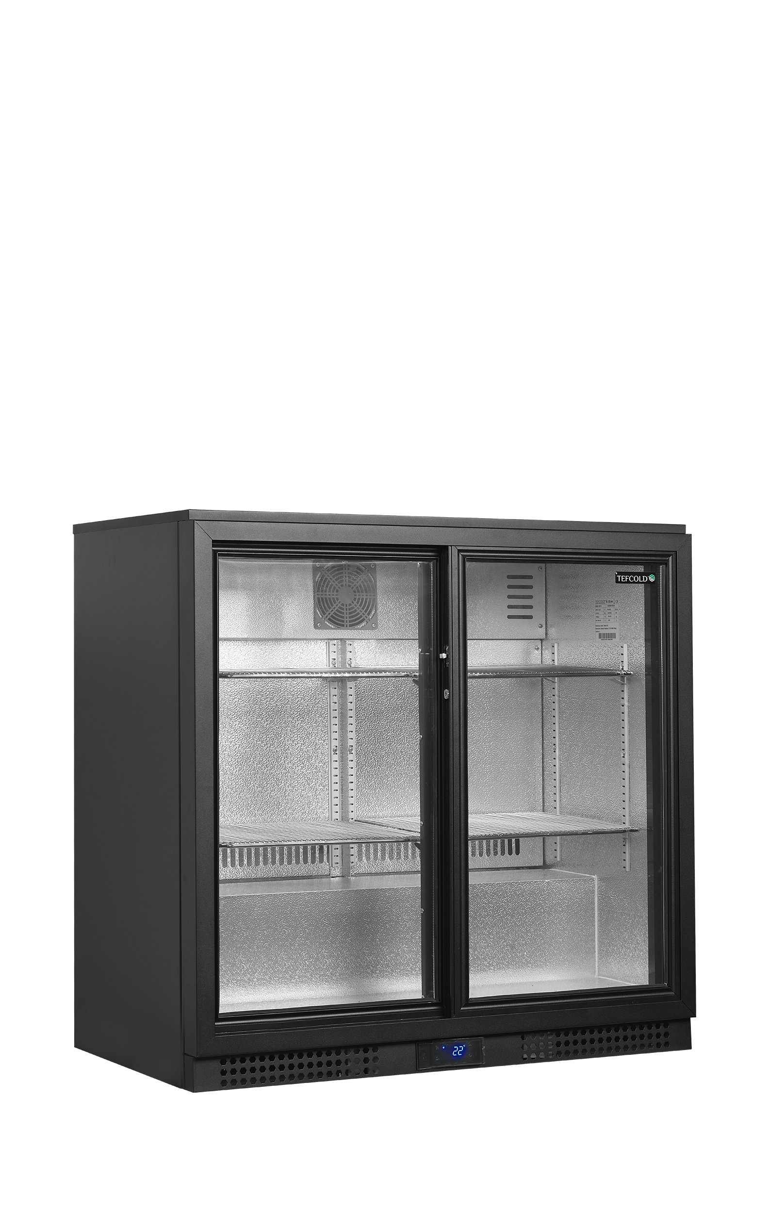 Frigorífico de Bar 196L c/ 2 Portas de Vidro Deslizantes