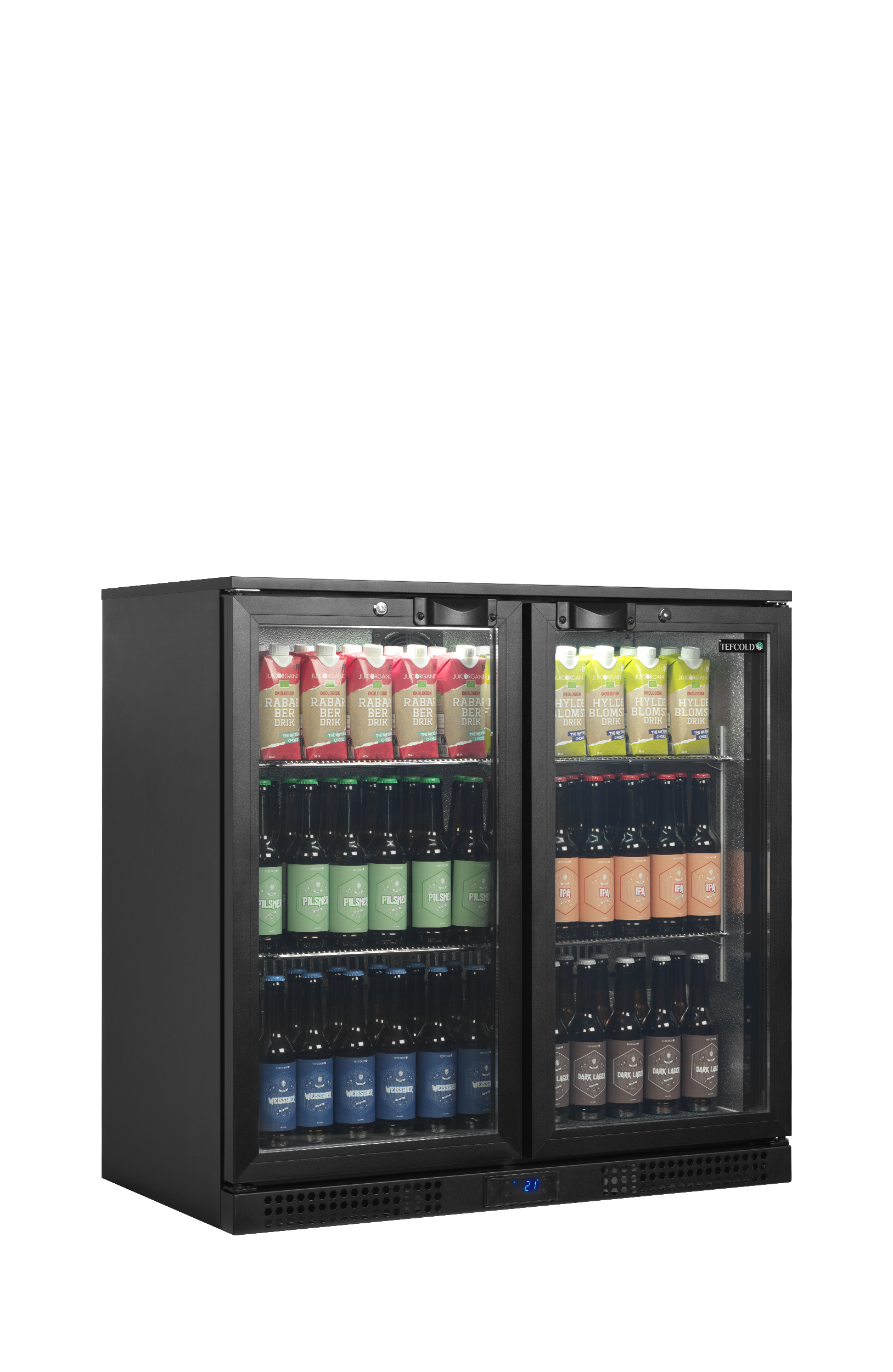 Frigorífico Expositor Bar 188L 2 Portas Vidro BA21H 900mm
