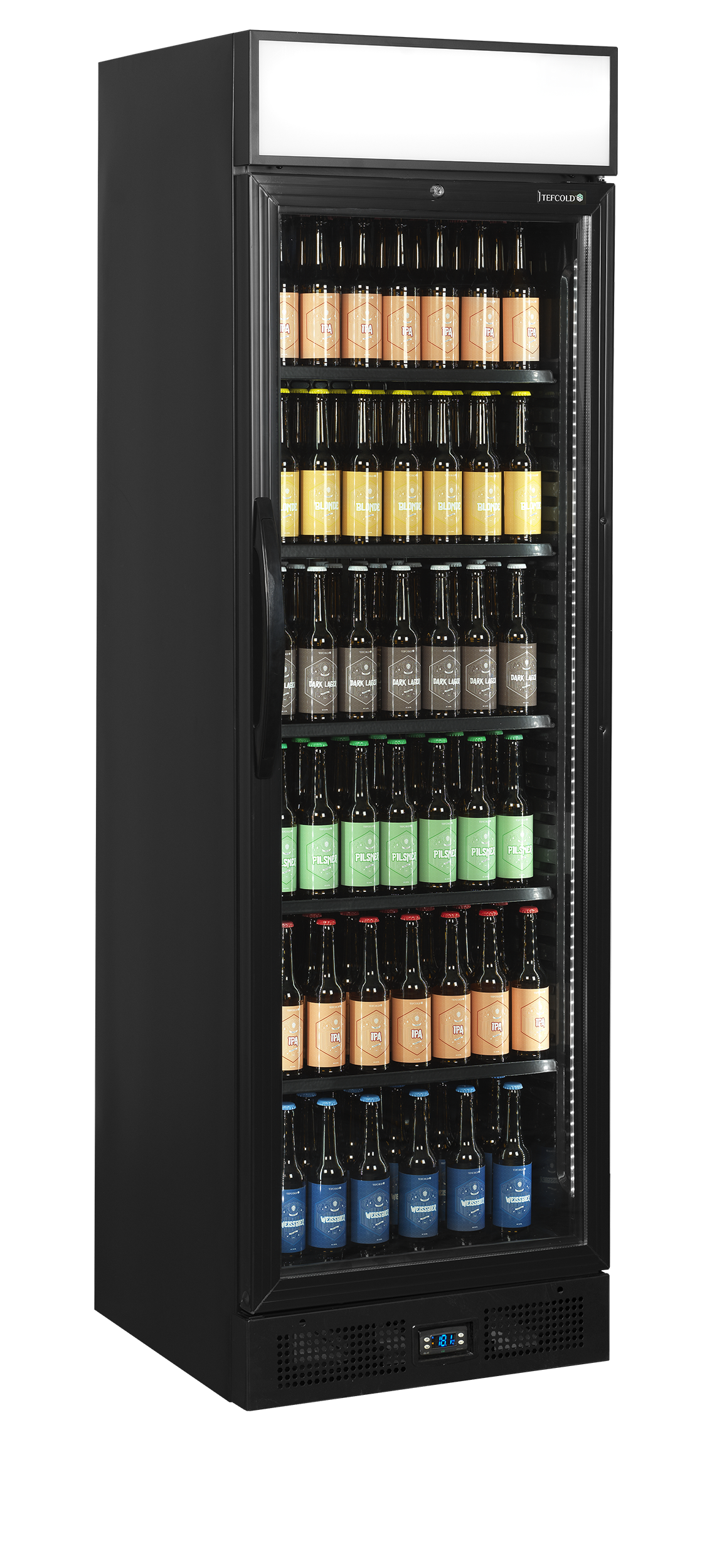 Frigorífico Expositor de Bebidas 345L Preto Porta Vidro CEV435CP