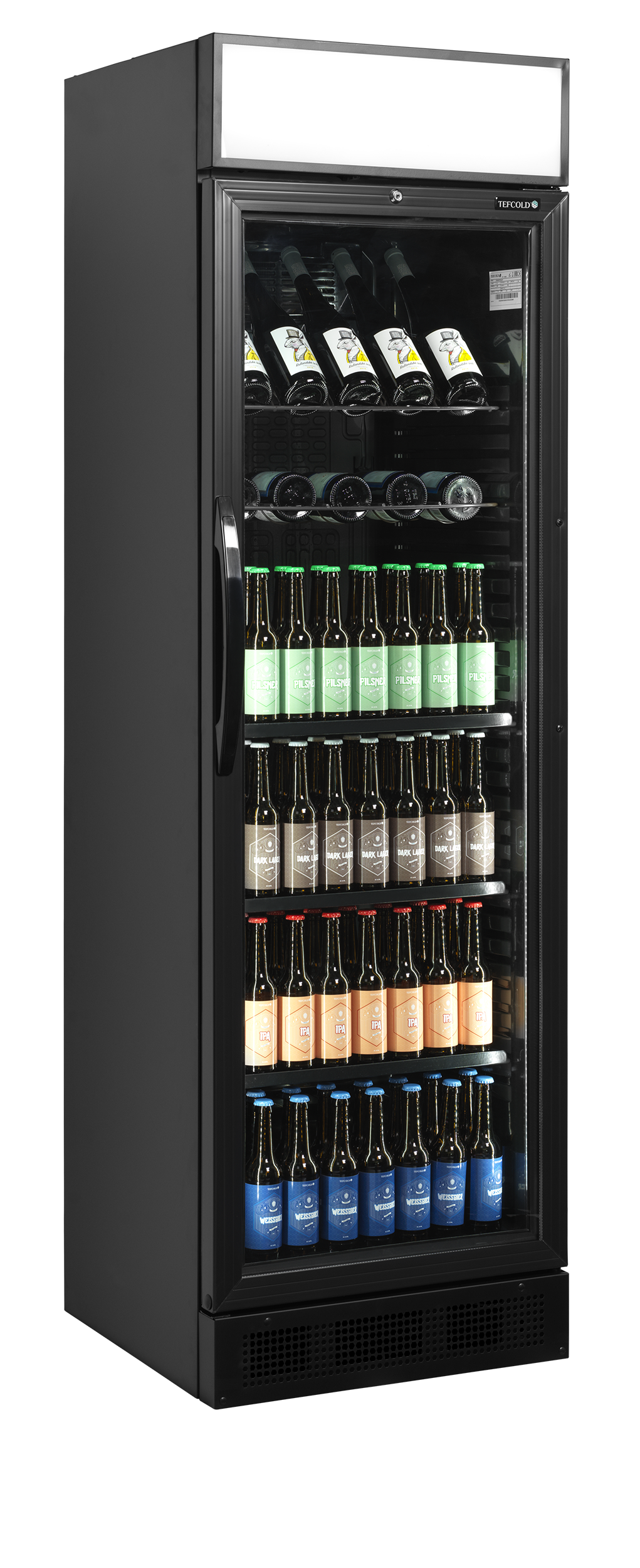 Frigorífico Expositor de Bebidas Vertical 345L Preto CEV425CP